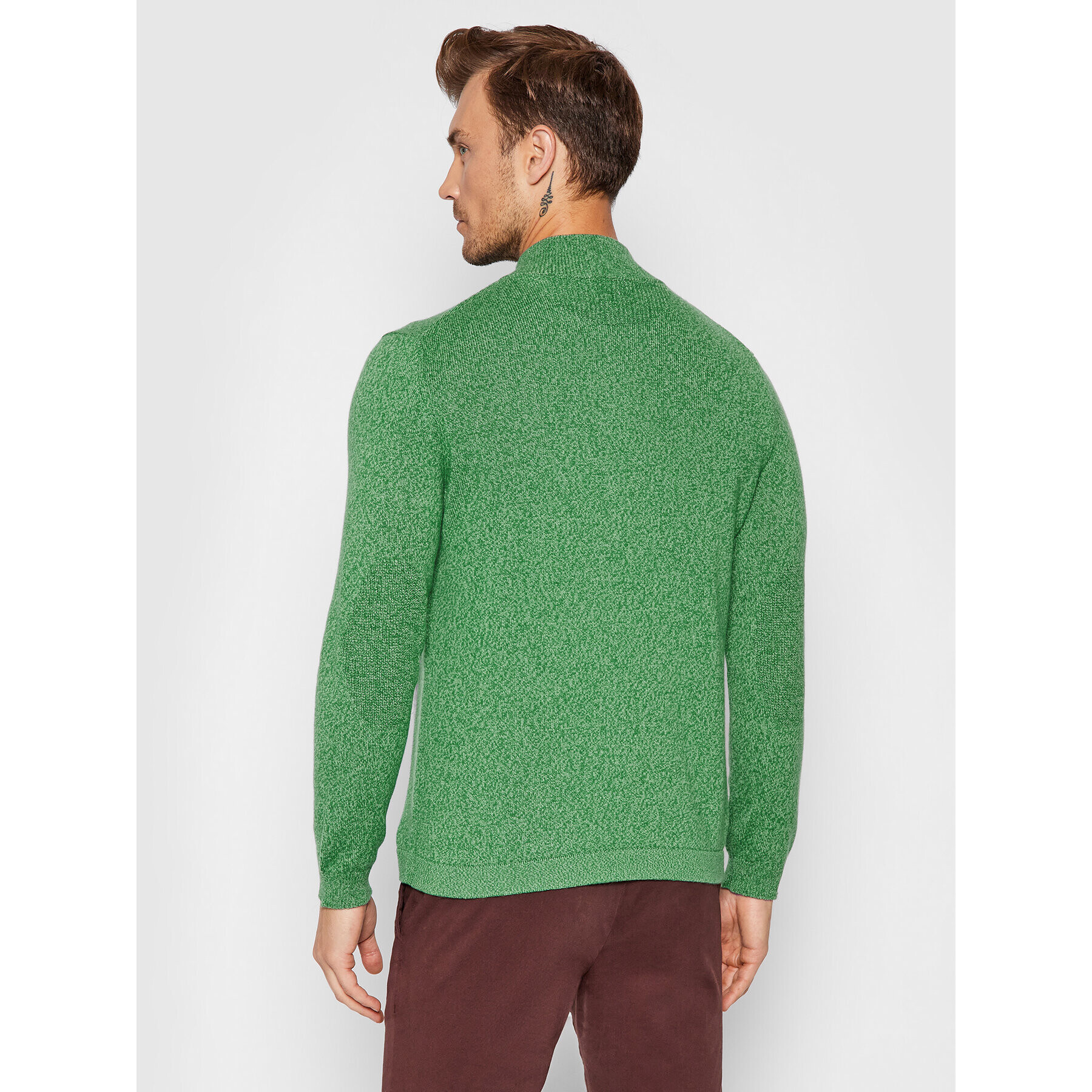 United Colors Of Benetton Cardigan 1235U5602 Verde Regular Fit - Pled.ro