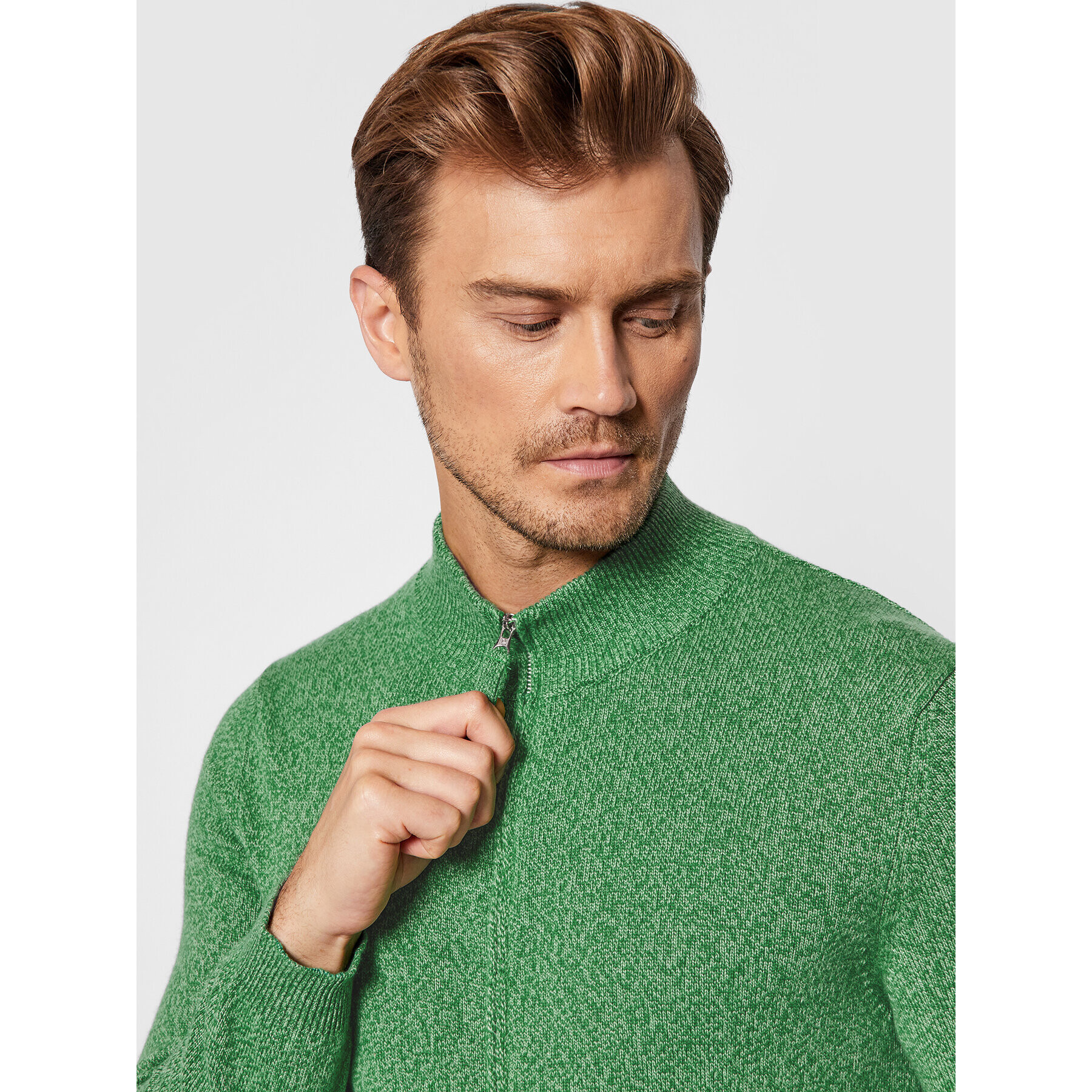 United Colors Of Benetton Cardigan 1235U5602 Verde Regular Fit - Pled.ro