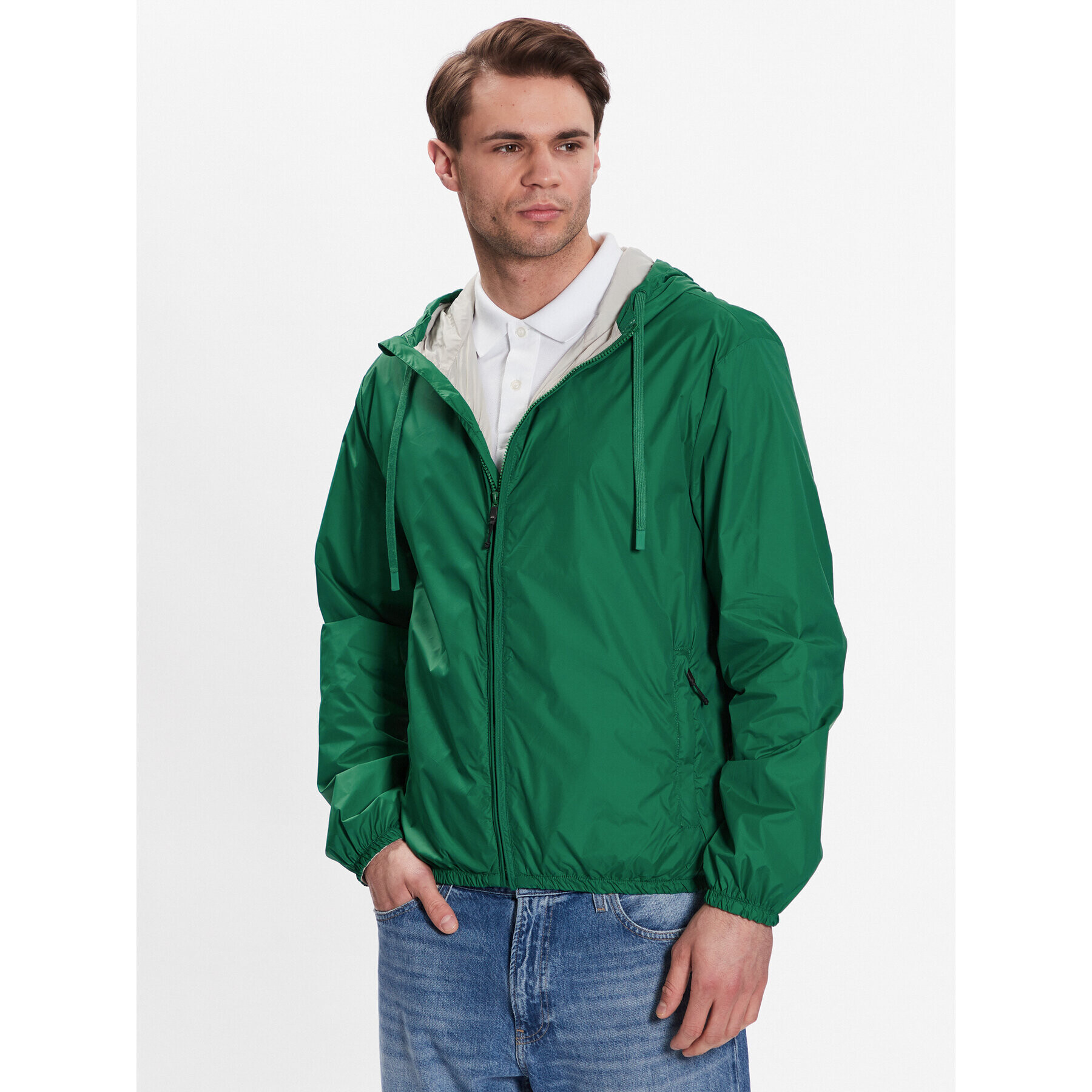 United Colors Of Benetton Geacă 2VDWUN01X Verde Regular Fit - Pled.ro