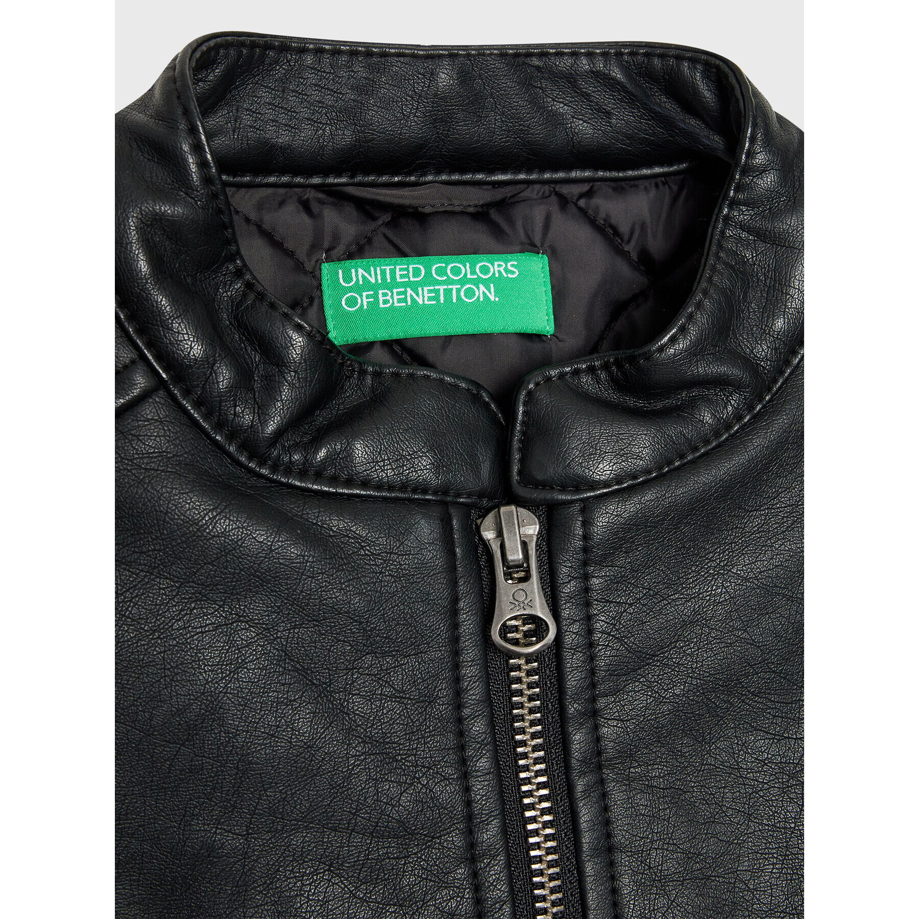 United Colors Of Benetton Geacă din imitație de piele 2KTUCN00X Negru Regular Fit - Pled.ro