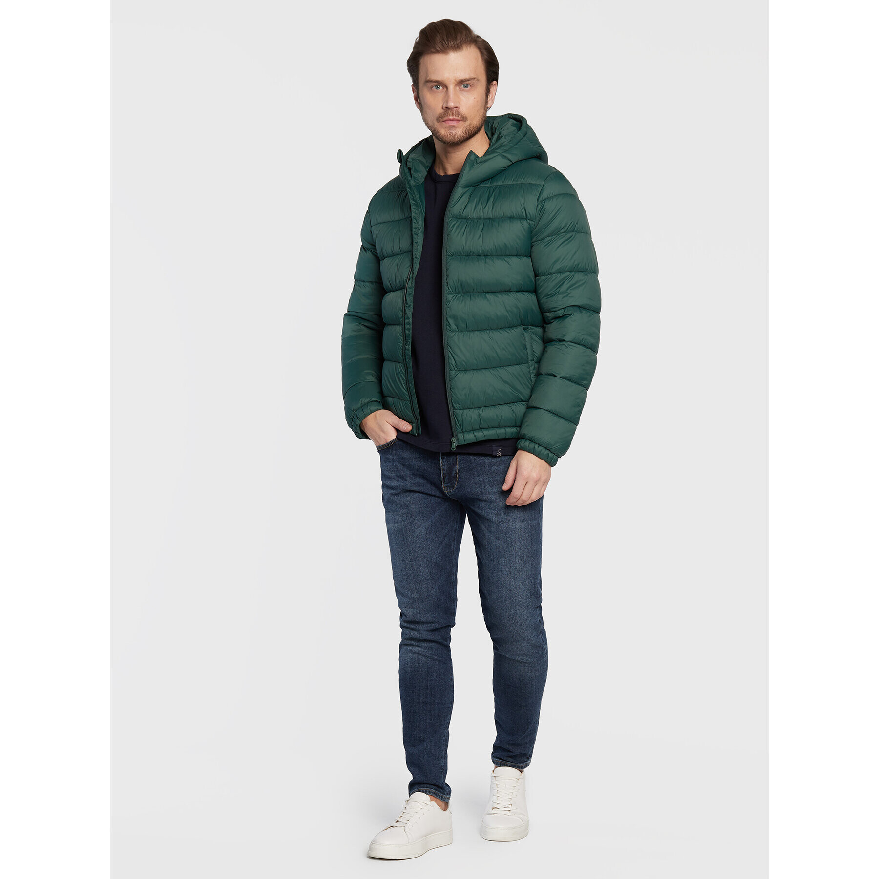 United Colors Of Benetton Geacă din puf 2NIWUN01M Verde Regular Fit - Pled.ro