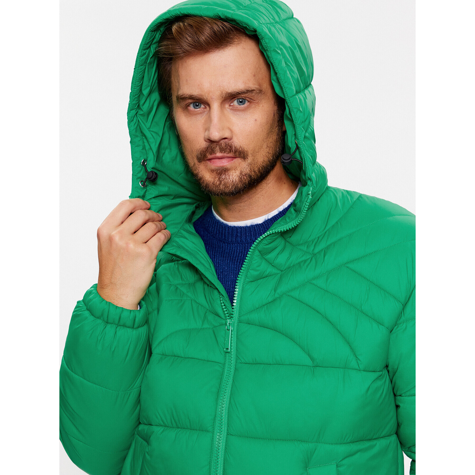 United Colors Of Benetton Geacă din puf 2NIWUN038 Verde Regular Fit - Pled.ro