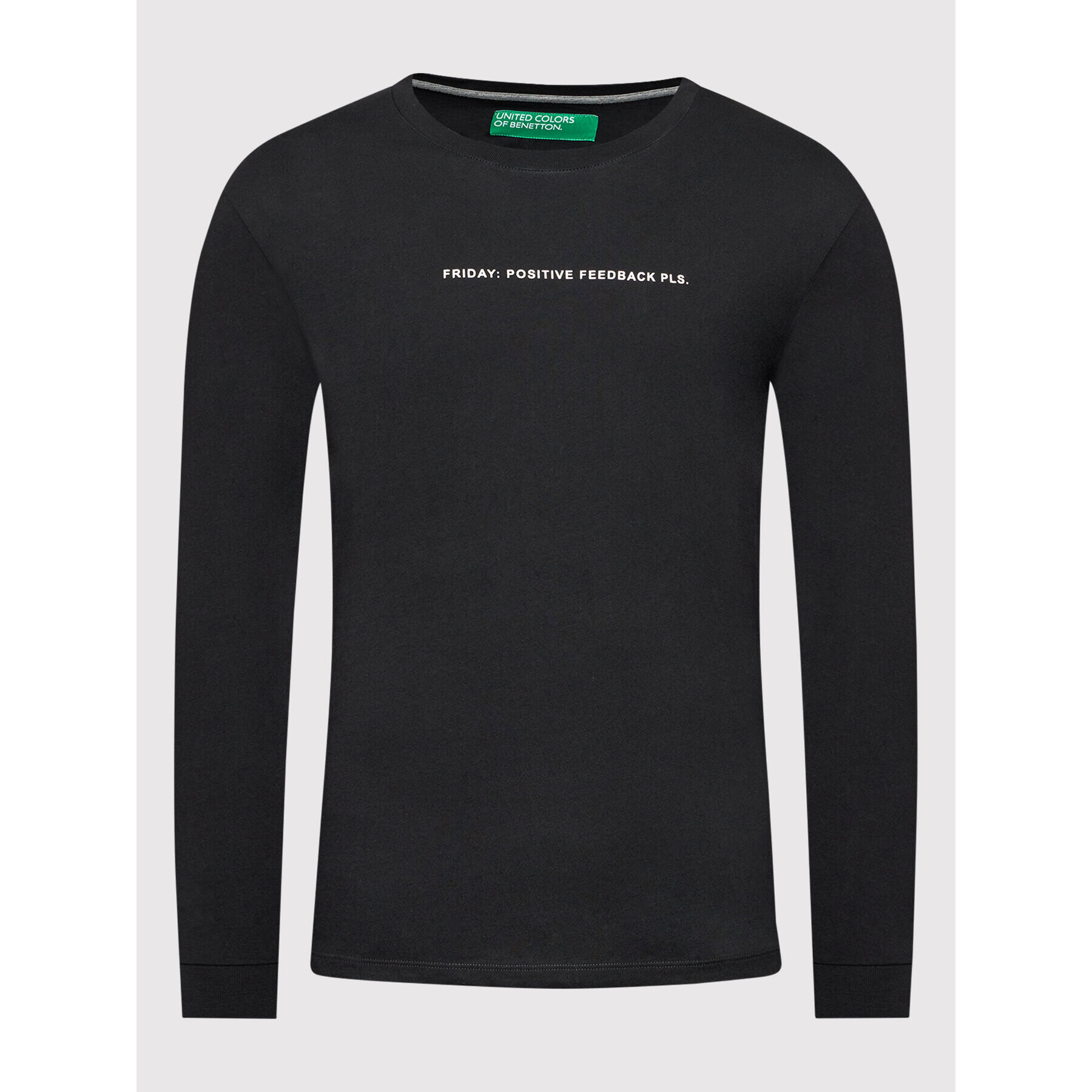 United Colors Of Benetton Longsleeve 3096U100V Negru Regular Fit - Pled.ro