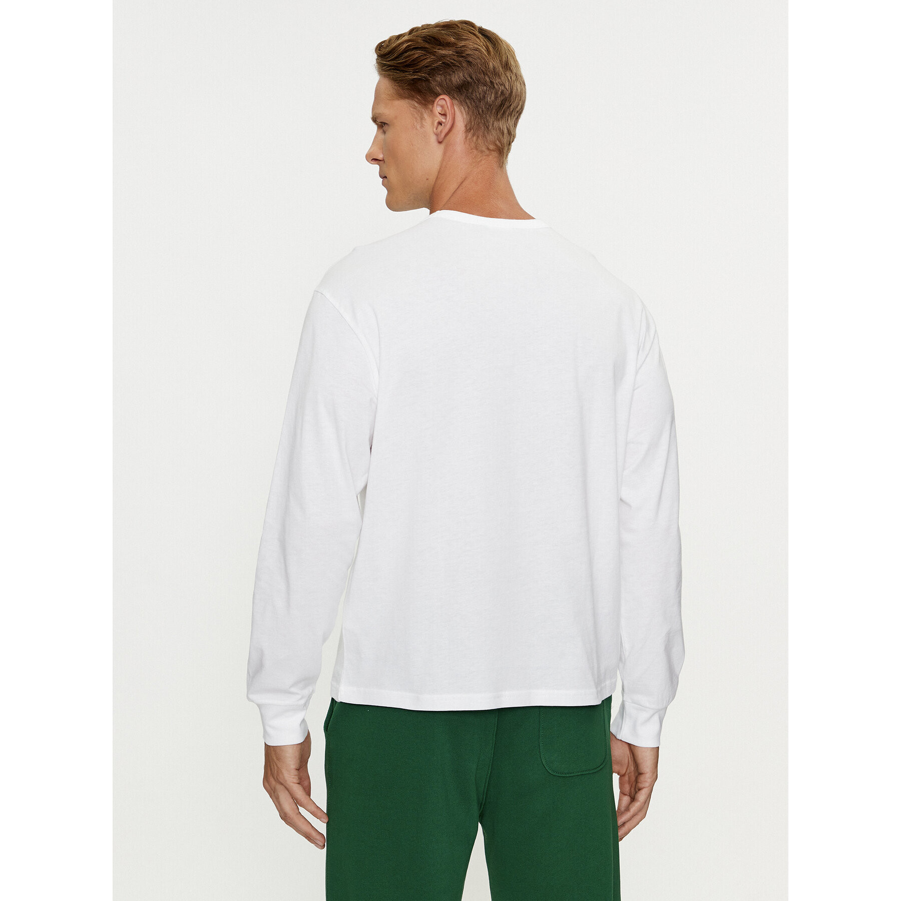 United Colors Of Benetton Longsleeve 3I1XU1034 Alb Regular Fit - Pled.ro