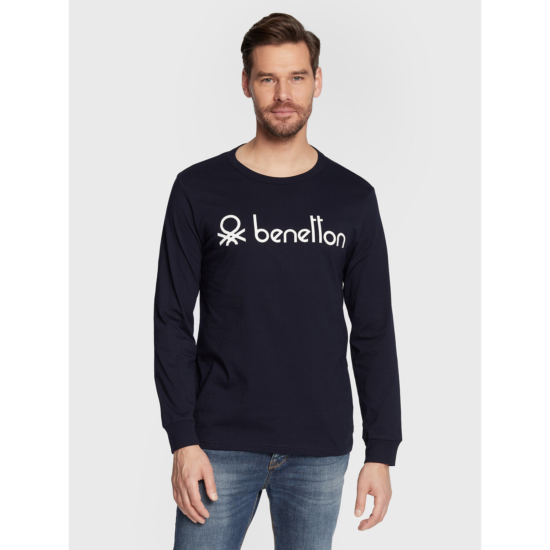 United Colors Of Benetton Longsleeve 3I1XU1034 Bleumarin Regular Fit - Pled.ro