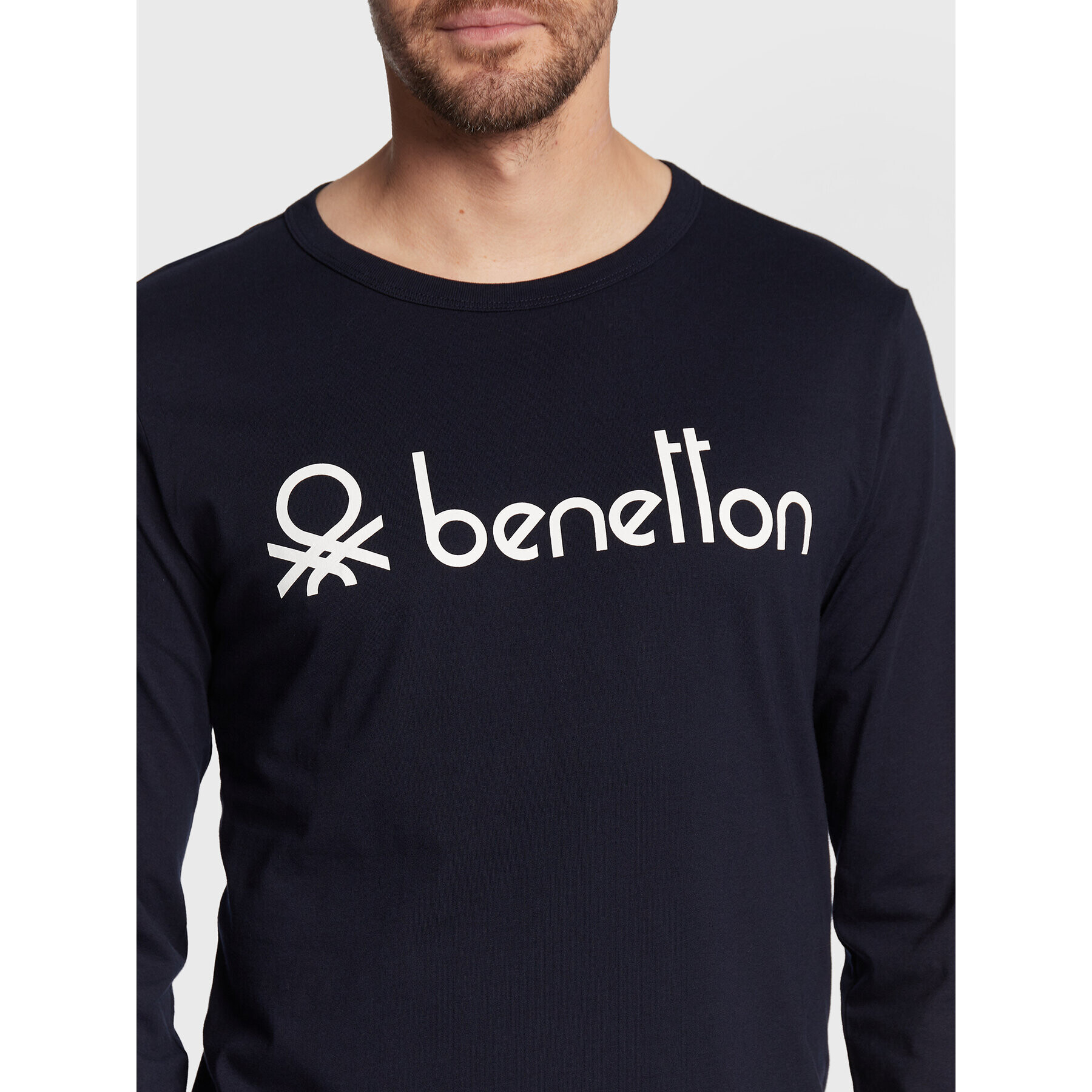 United Colors Of Benetton Longsleeve 3I1XU1034 Bleumarin Regular Fit - Pled.ro