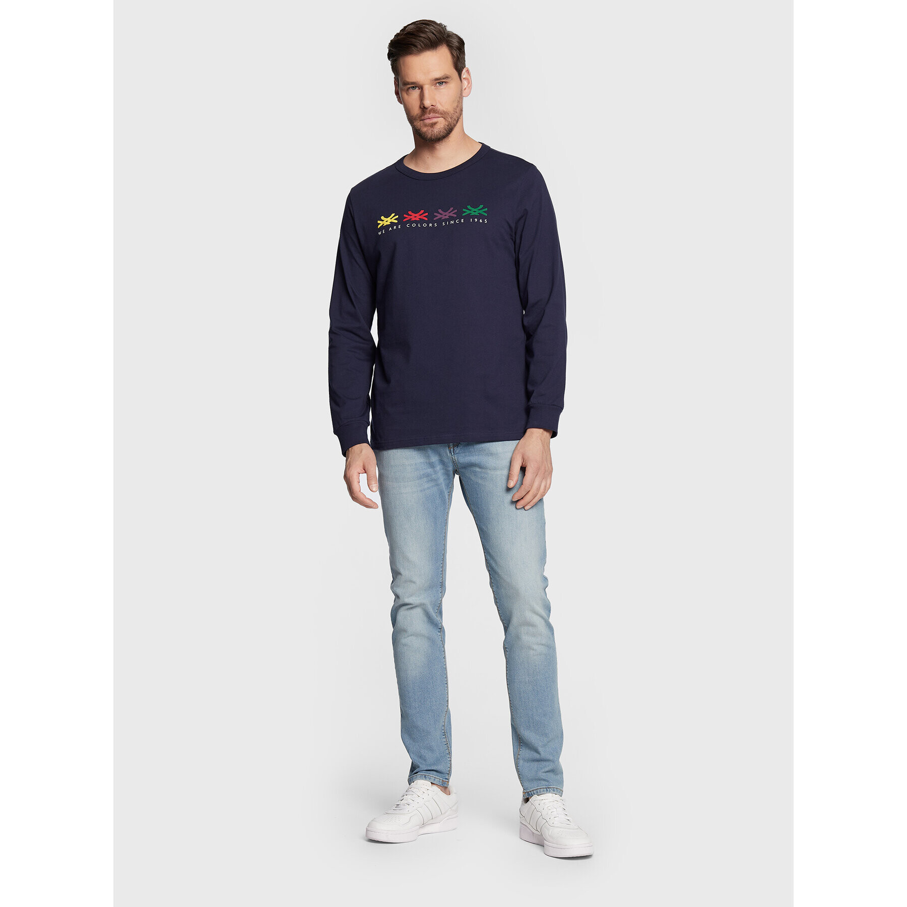 United Colors Of Benetton Longsleeve 3I1XU1034 Bleumarin Regular Fit - Pled.ro