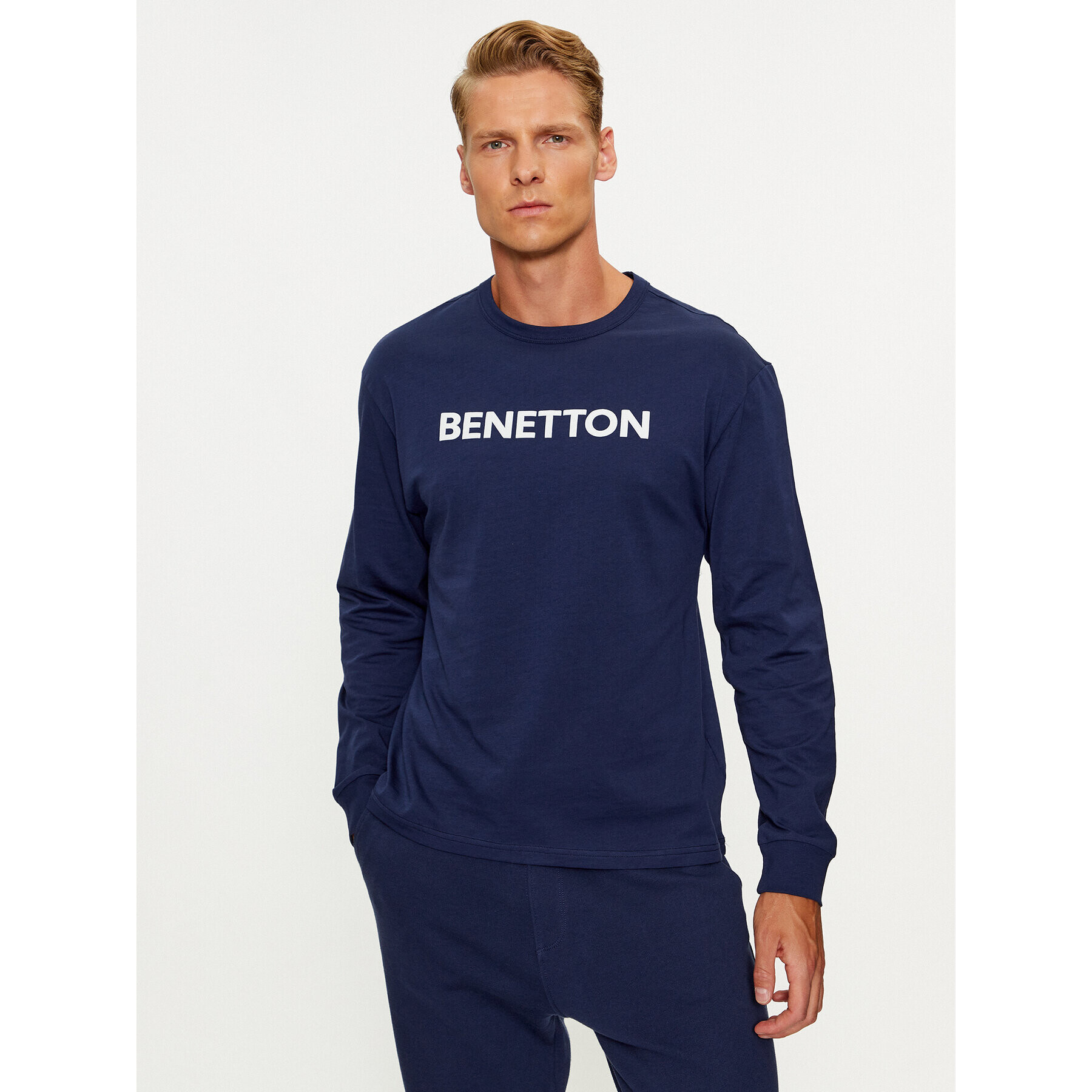 United Colors Of Benetton Longsleeve 3I1XU1034 Bleumarin Regular Fit - Pled.ro