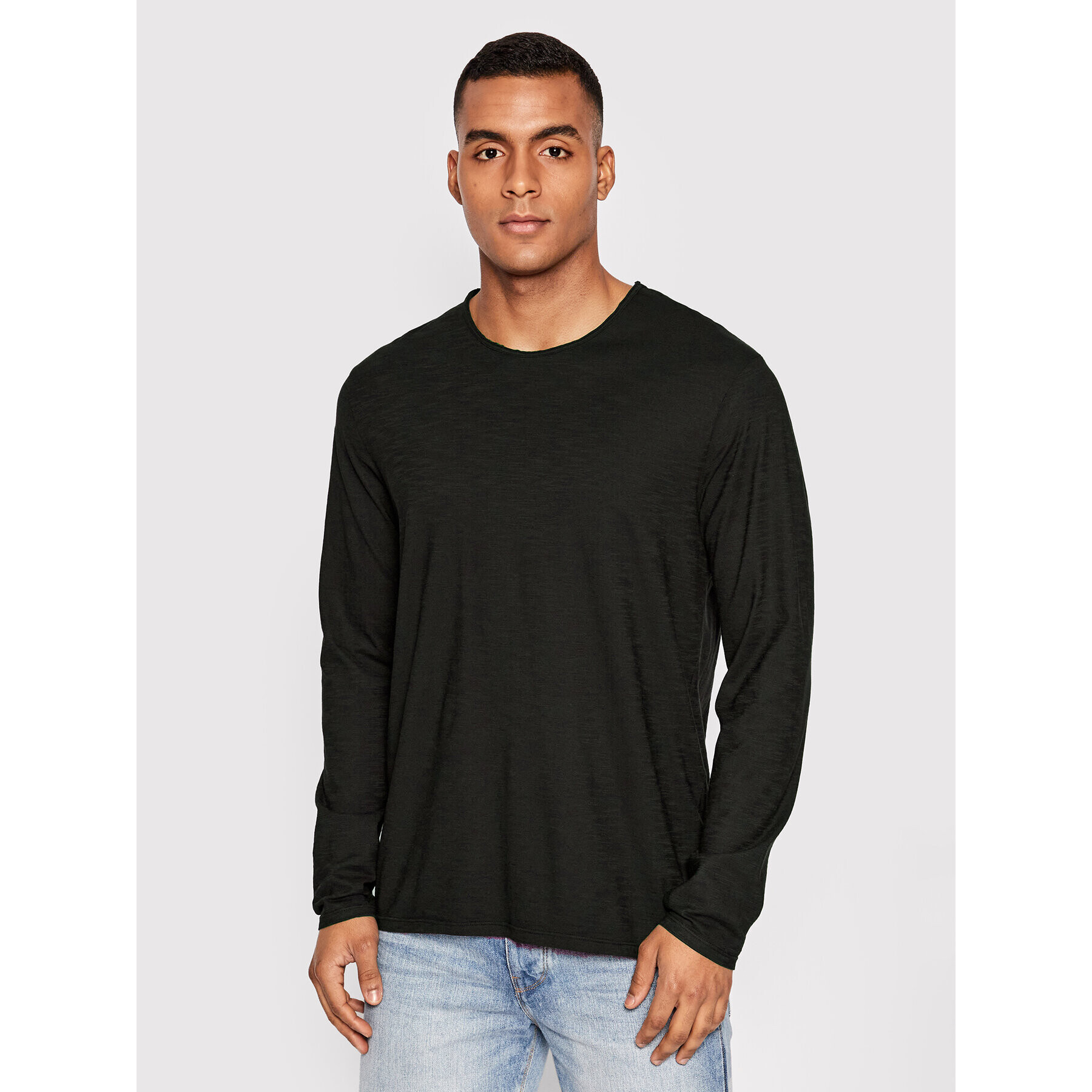 United Colors Of Benetton Longsleeve 3JE1J19A9 Negru Regular Fit - Pled.ro