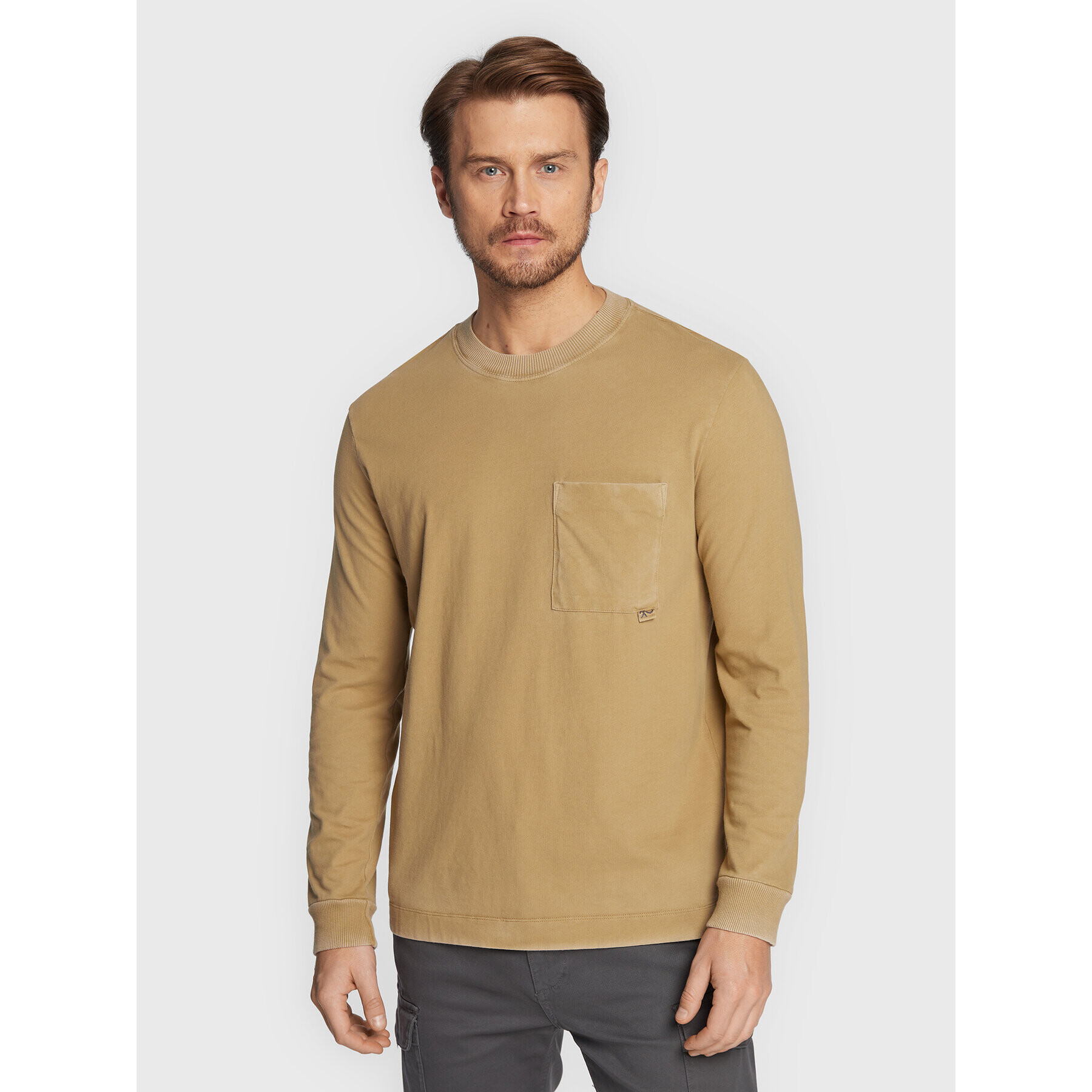 United Colors Of Benetton Longsleeve 3ZITU103O Bej Regular Fit - Pled.ro