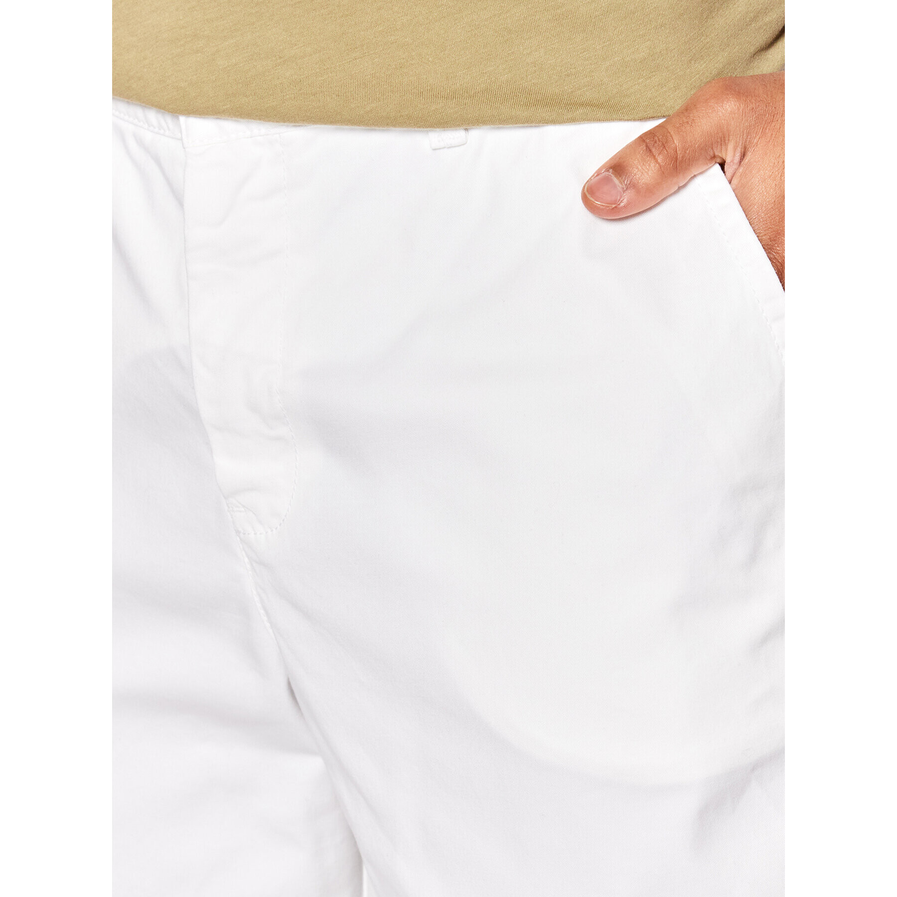 United Colors Of Benetton Pantalon scurți din material 4UN459548 Alb Regular Fit - Pled.ro