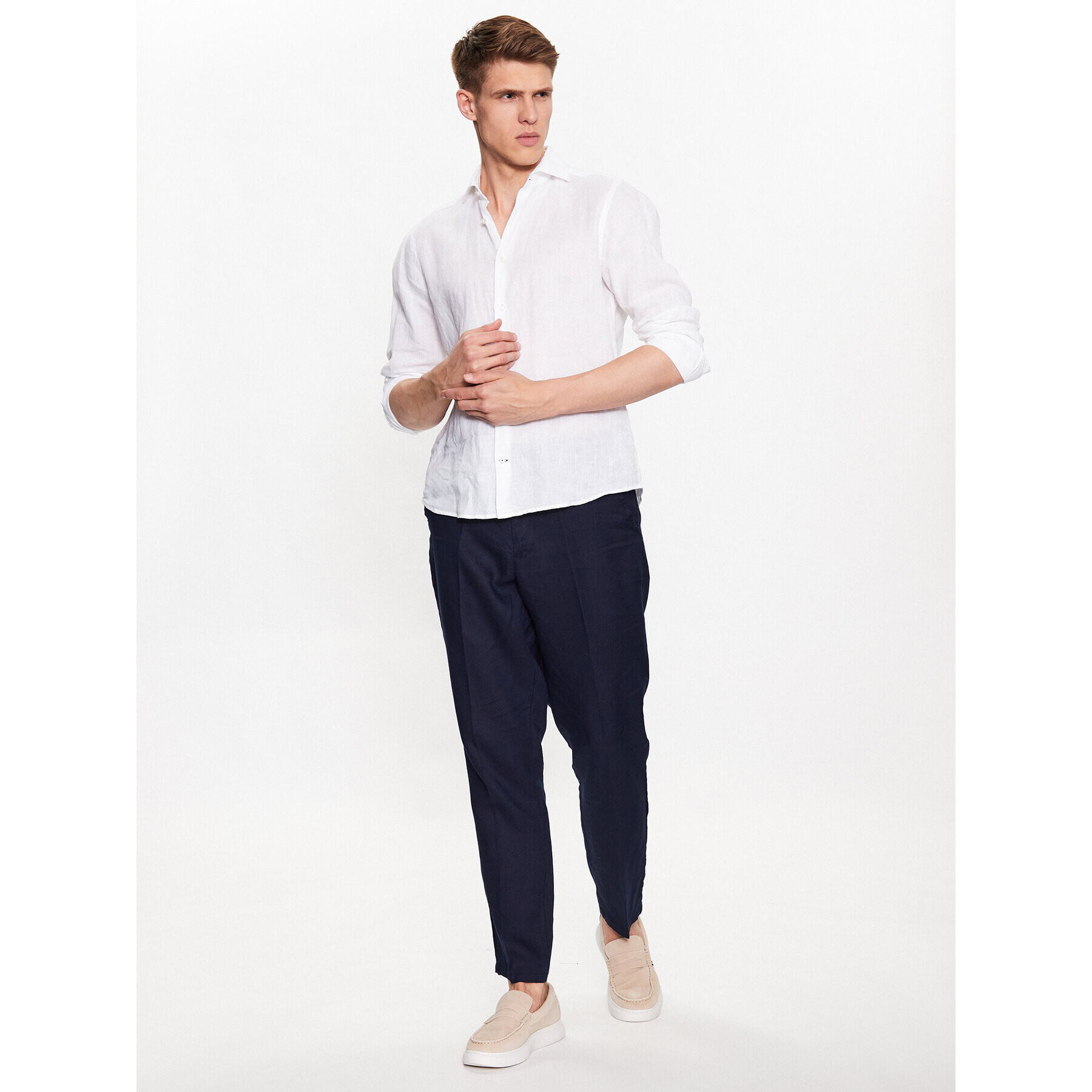 United Colors Of Benetton Pantaloni chino 4AGH55HW8 Bleumarin Regular Fit - Pled.ro