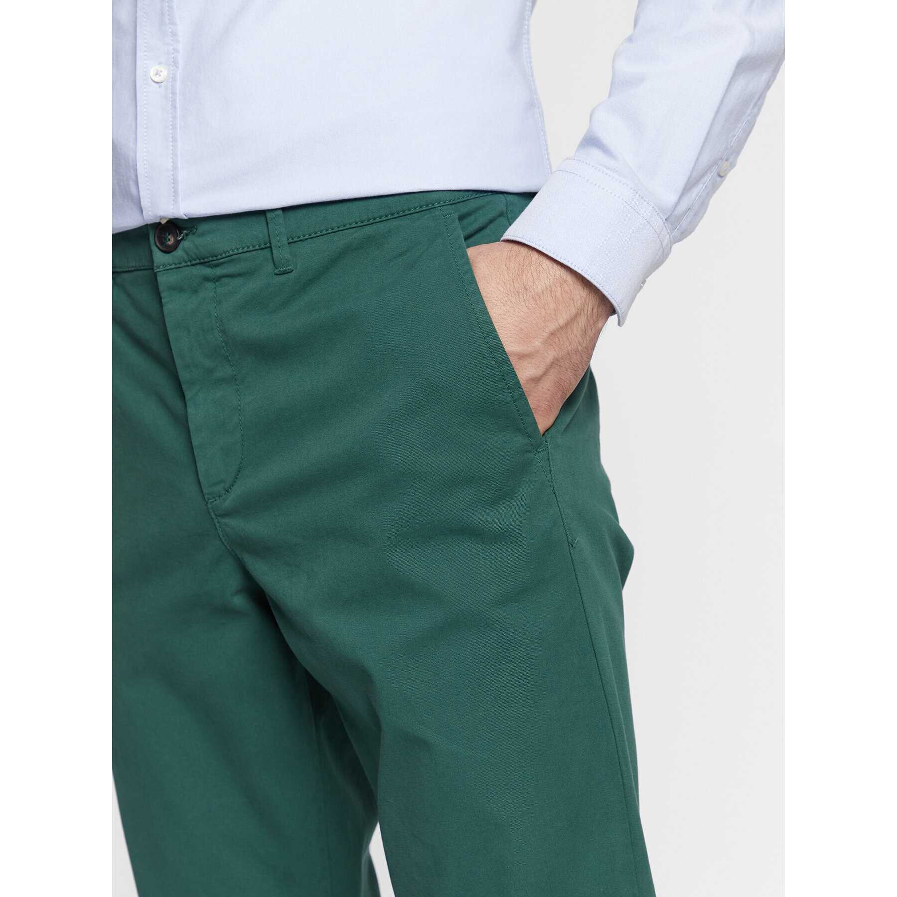 United Colors Of Benetton Pantaloni chino 4DKH55I18 Verde Slim Fit - Pled.ro