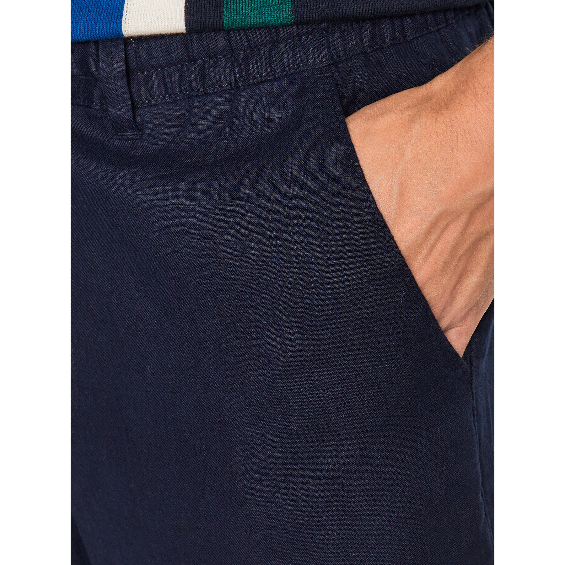 United Colors Of Benetton Pantaloni din material 4AGHUF00M Bleumarin Slim Fit - Pled.ro