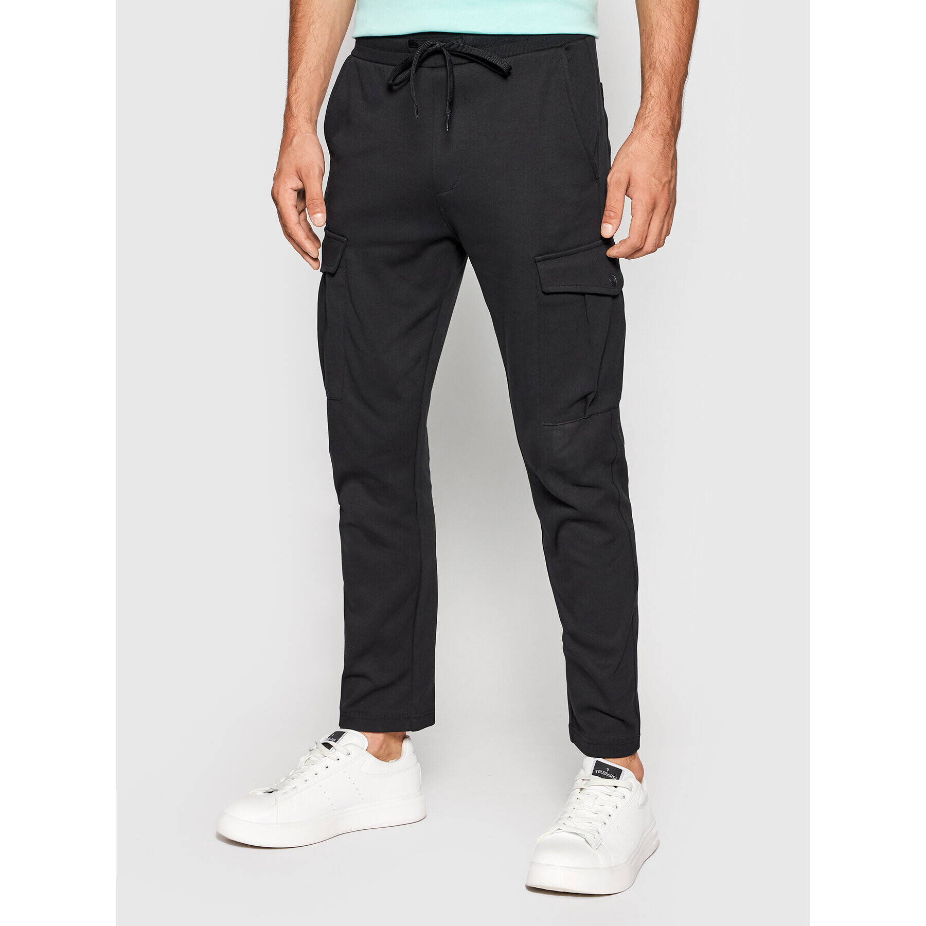 United Colors Of Benetton Pantaloni din material 4L6V55J98 Negru Regular Fit - Pled.ro