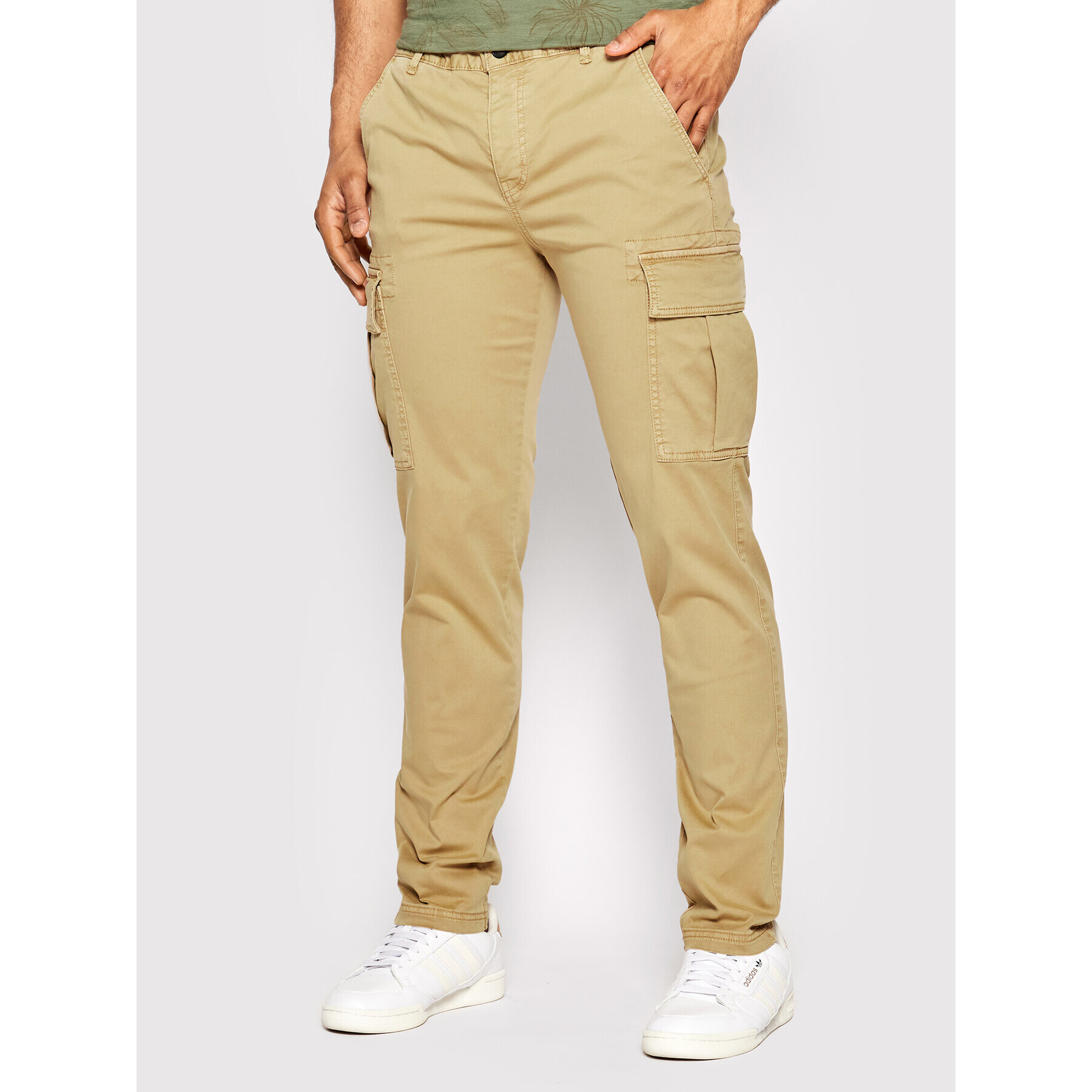 United Colors Of Benetton Pantaloni din material 4VPNUF005 Bej Regular Fit - Pled.ro