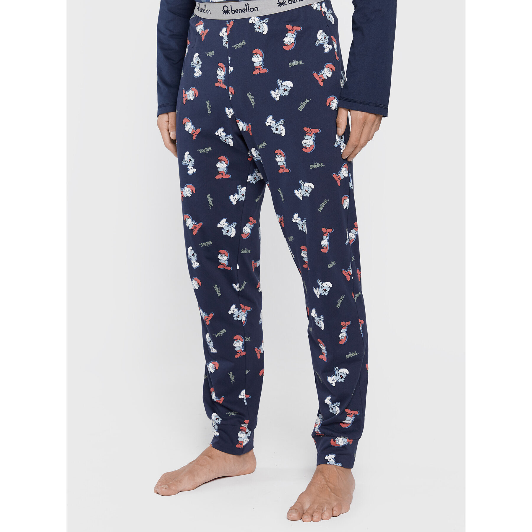 United Colors Of Benetton Pantaloni pijama 30IL4F006 Bleumarin Regular Fit - Pled.ro