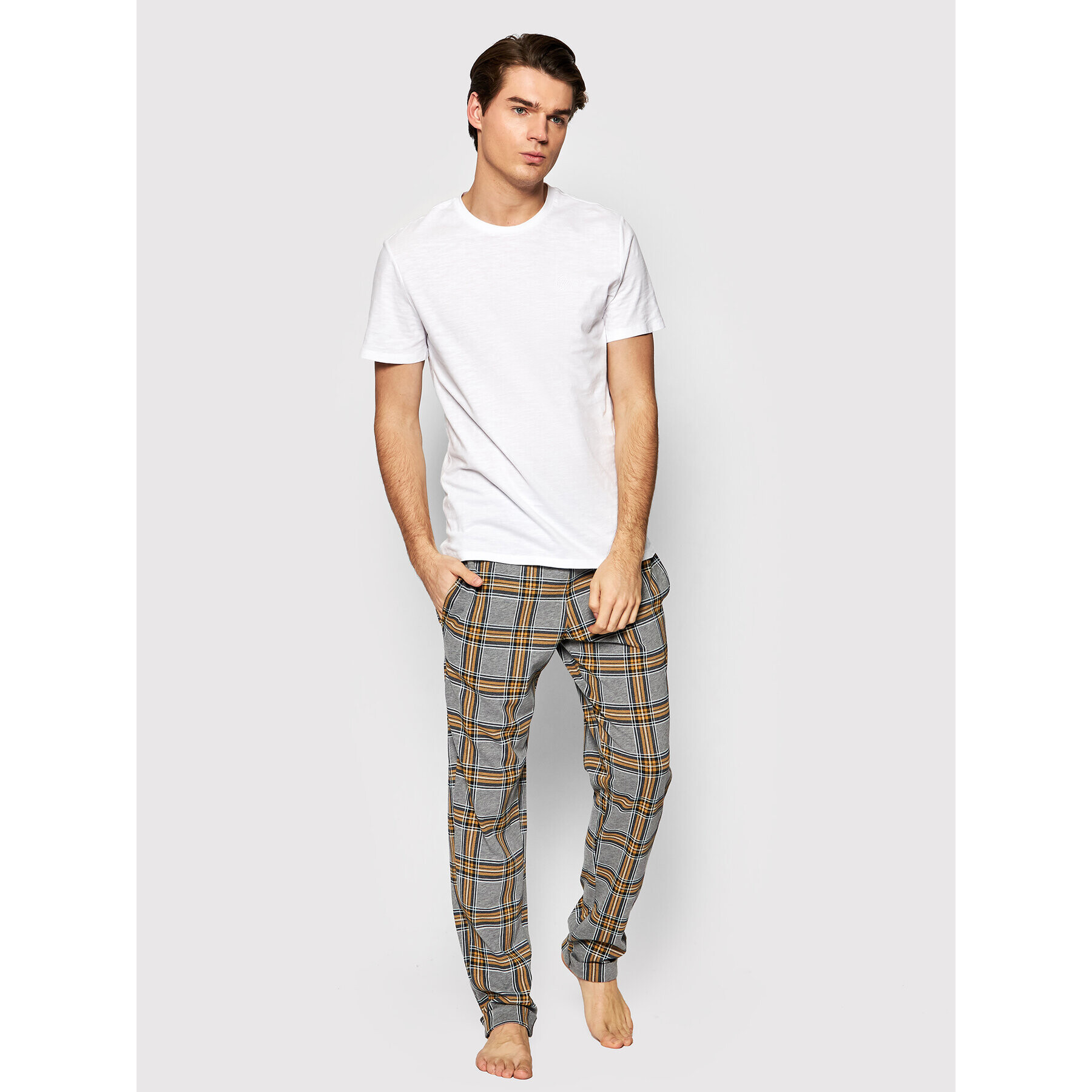 United Colors Of Benetton Pantaloni pijama 368Y4F001 Gri Regular Fit - Pled.ro