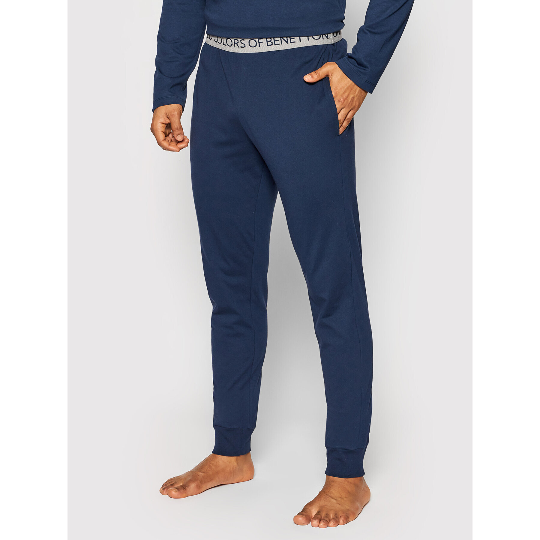 United Colors Of Benetton Pantaloni pijama 3I1X4F134 Bleumarin Regular Fit - Pled.ro