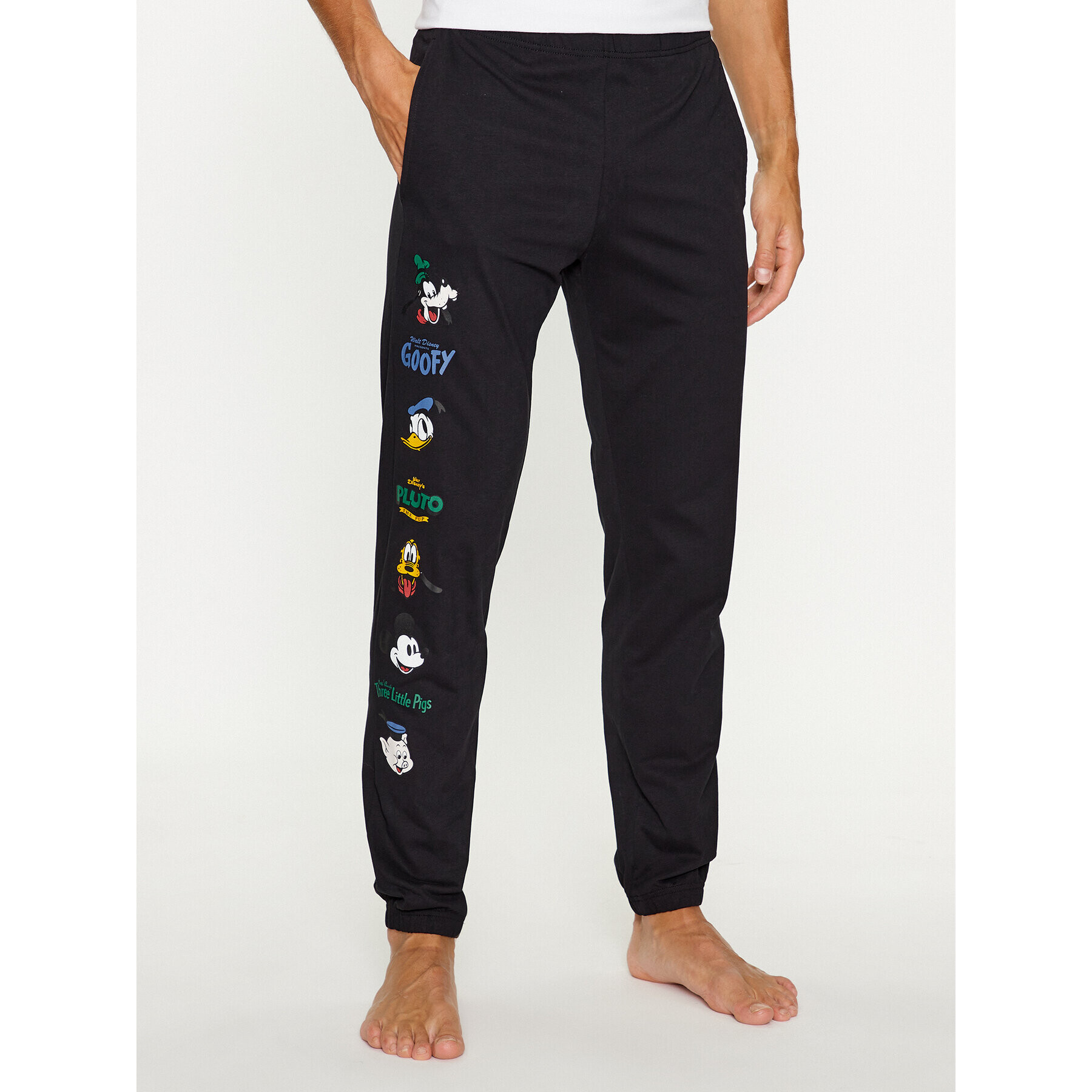 United Colors Of Benetton Pantaloni pijama 3VR54F00K Negru Regular Fit - Pled.ro