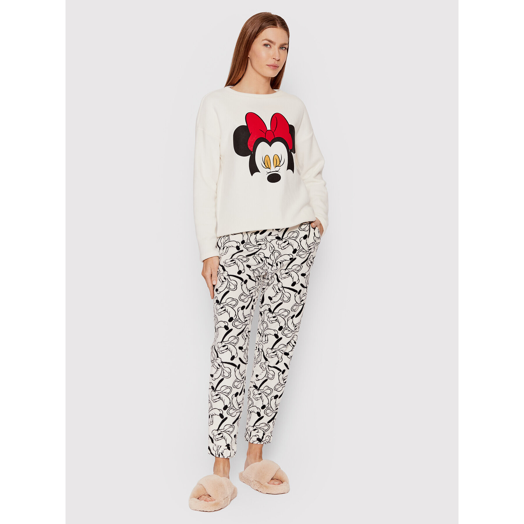 United Colors Of Benetton Pantaloni pijama DISNEY 3TWW3F001 Alb Regular Fit - Pled.ro