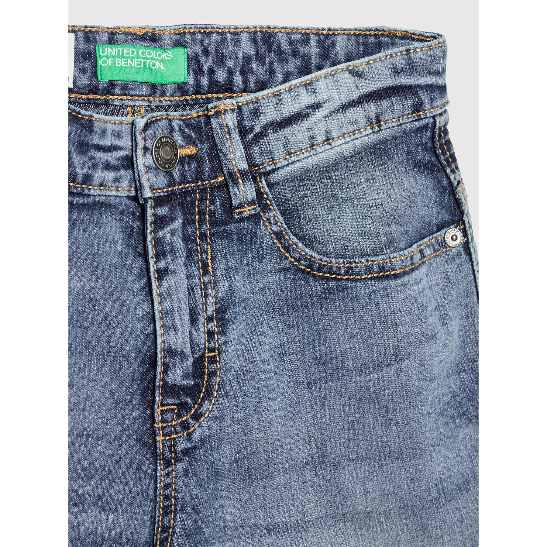 United Colors Of Benetton Pantaloni scurți de blugi 4XA259DY0 Albastru Slim Fit - Pled.ro