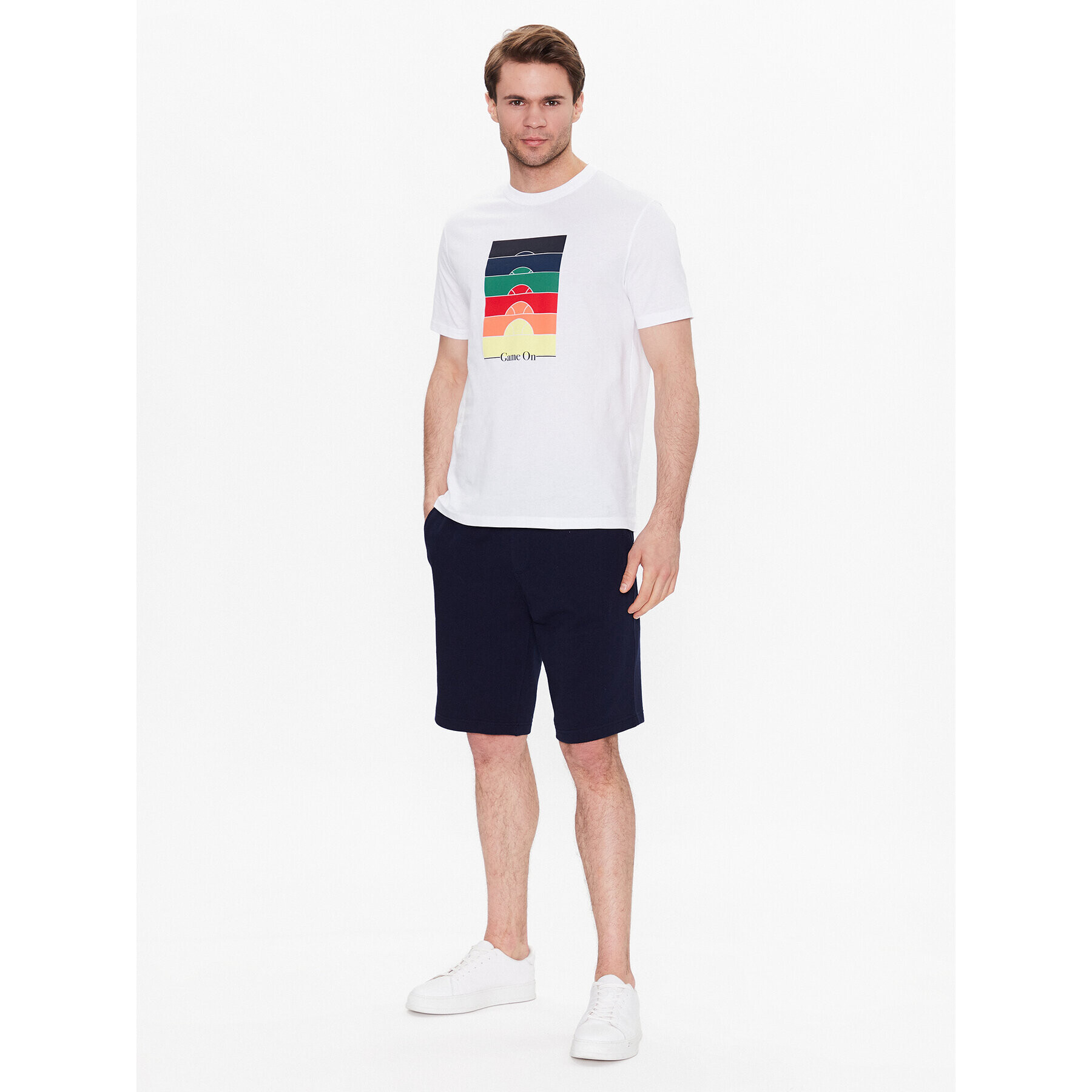 United Colors Of Benetton Pantaloni scurți sport 3J68U900C Bleumarin Regular Fit - Pled.ro