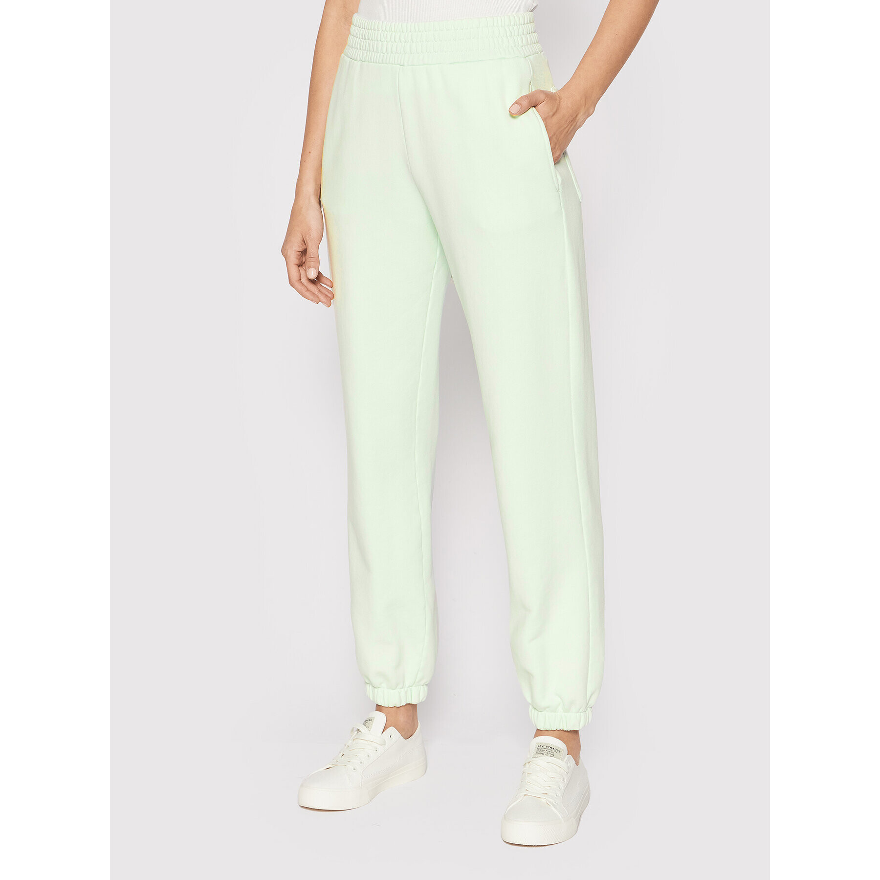 United Colors Of Benetton Pantaloni trening 3HQLDF007 Verde Relaxed Fit - Pled.ro