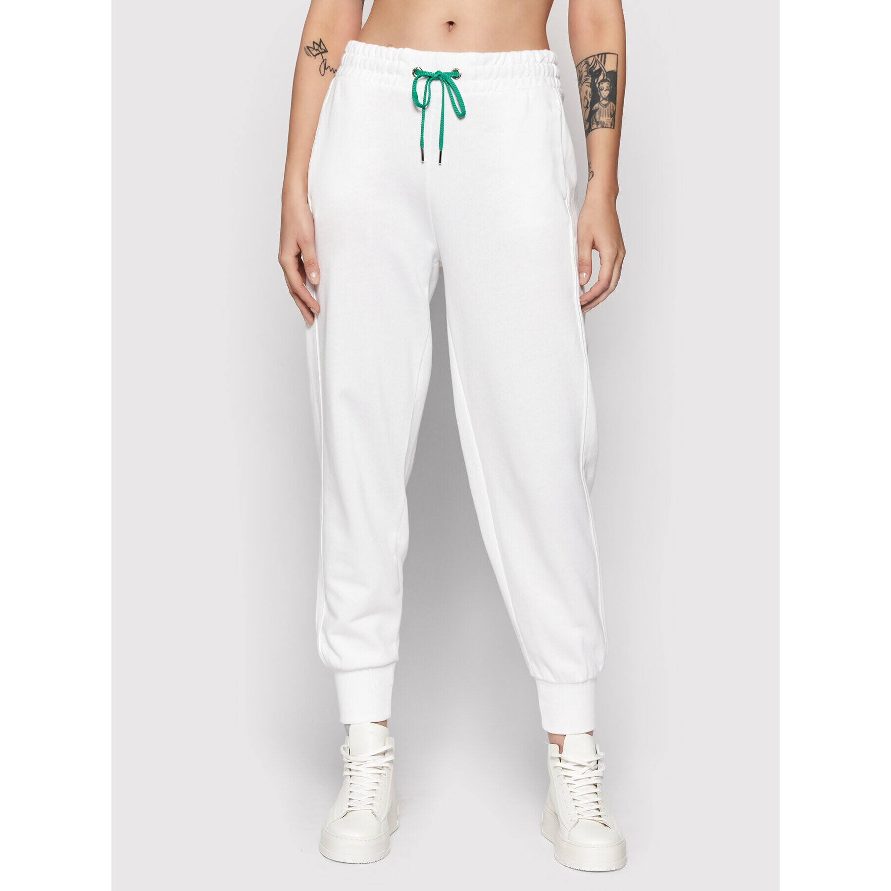 United Colors Of Benetton Pantaloni trening 3J68P0509 Alb Regular Fit - Pled.ro