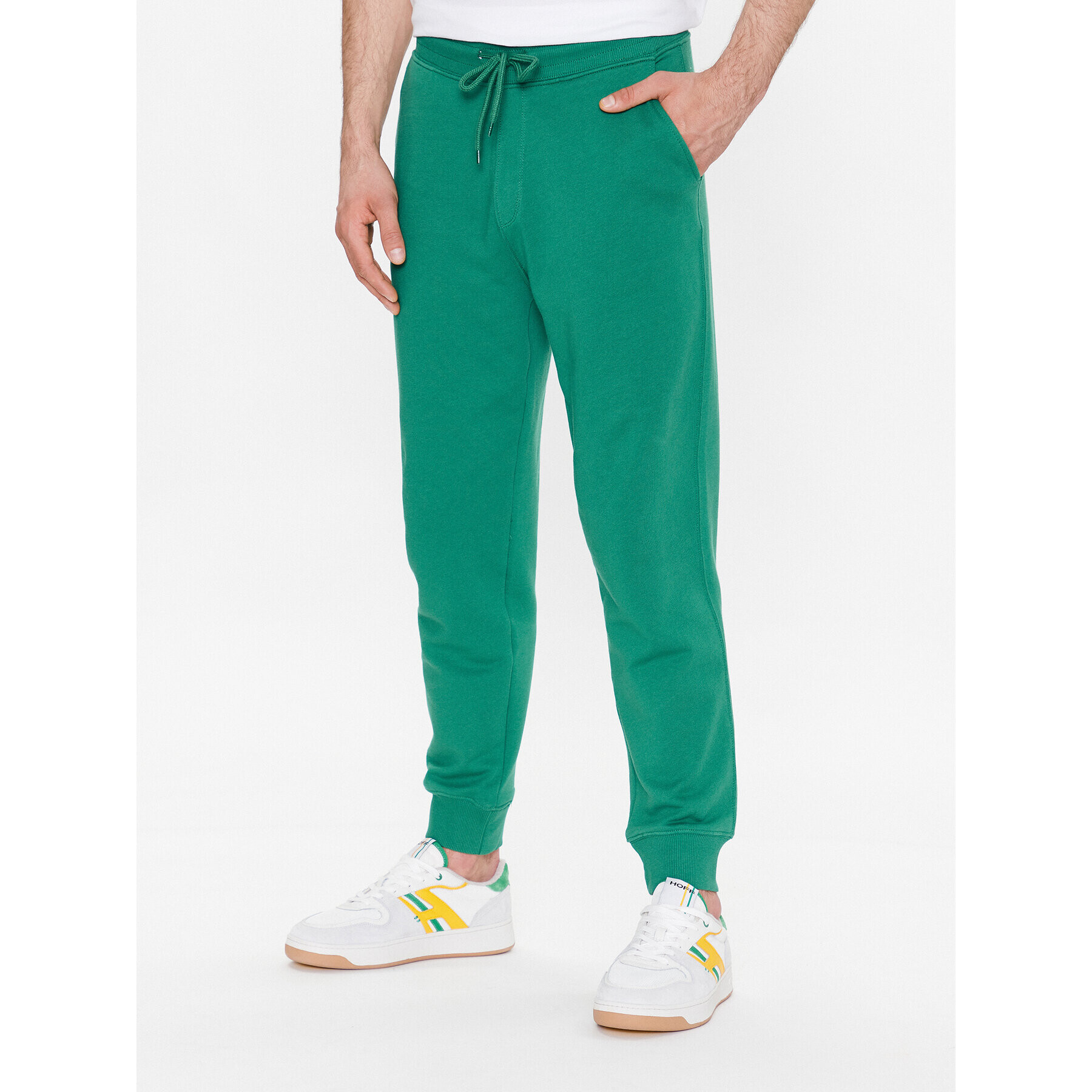 United Colors Of Benetton Pantaloni trening 3J68UF00K Verde Regular Fit - Pled.ro