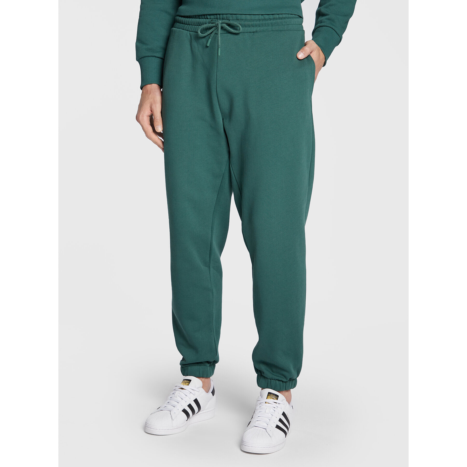 United Colors Of Benetton Pantaloni trening 3J73UF00E Verde Relaxed Fit - Pled.ro