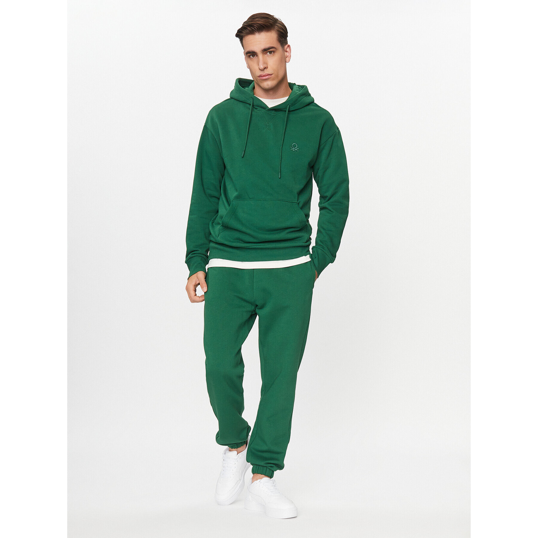 United Colors Of Benetton Pantaloni trening 3J73UF00U Verde Regular Fit - Pled.ro