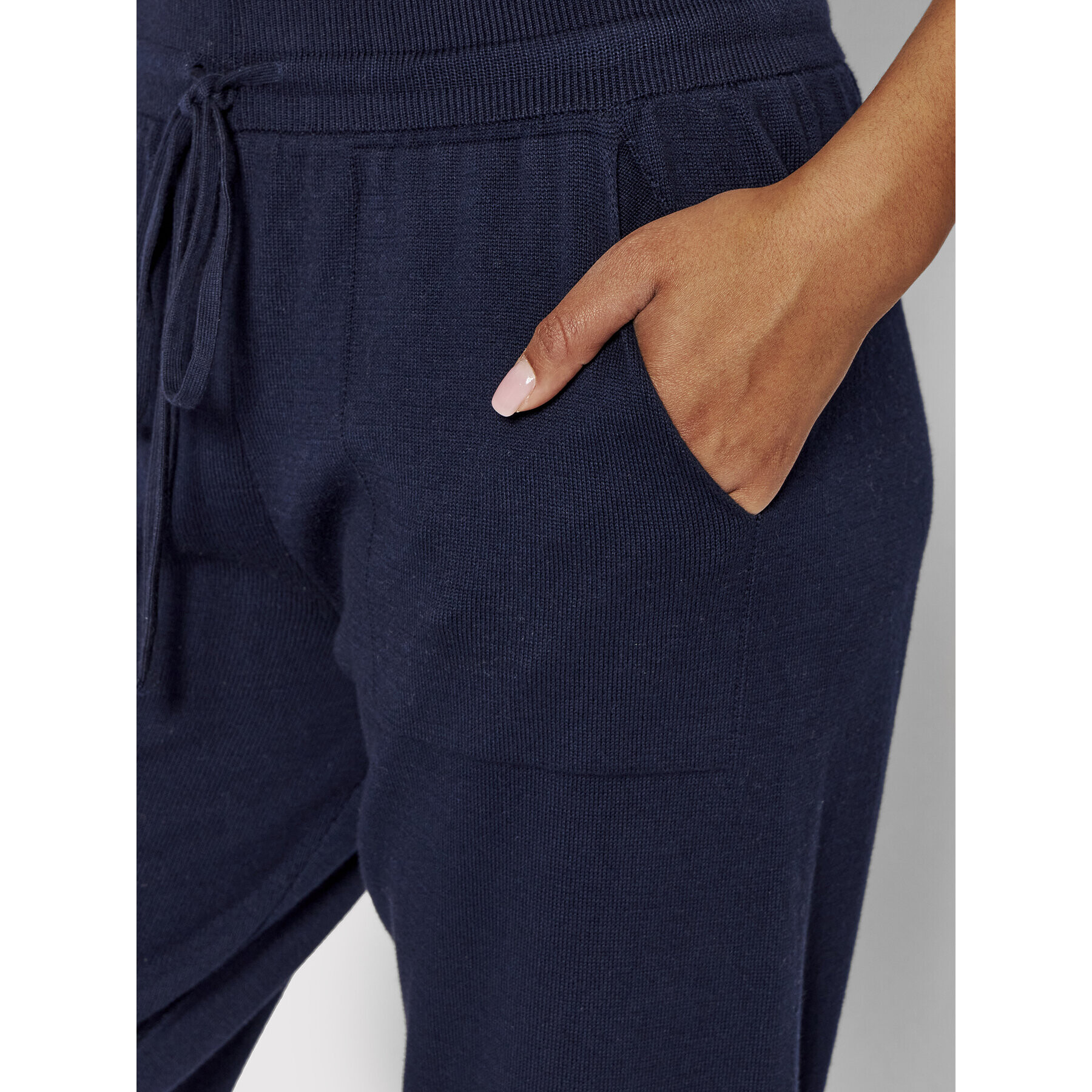 United Colors Of Benetton Pantaloni tricotați 1294P0869 Bleumarin Regular Fit - Pled.ro