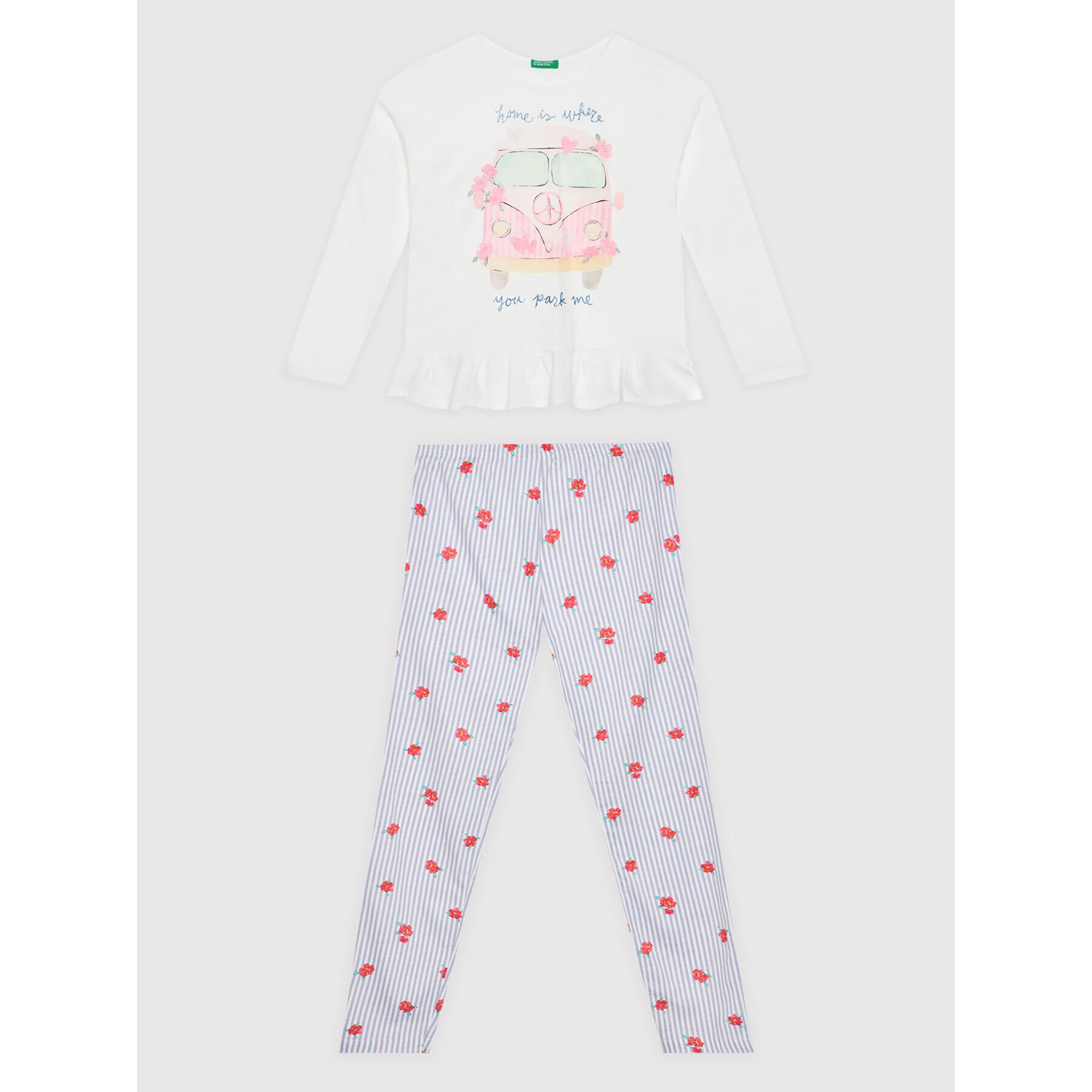 United Colors Of Benetton Pijama 30960P00X Colorat Regular Fit - Pled.ro