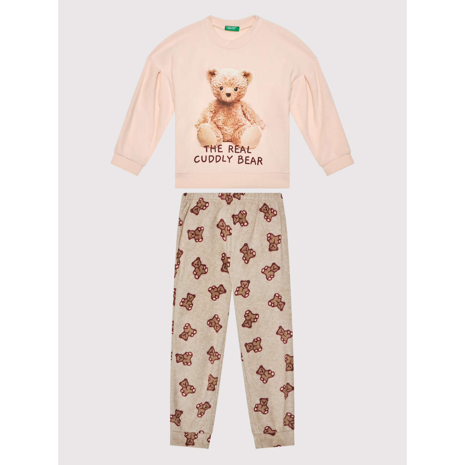 United Colors Of Benetton Pijama 3F7B0P001 Roz Regular Fit - Pled.ro