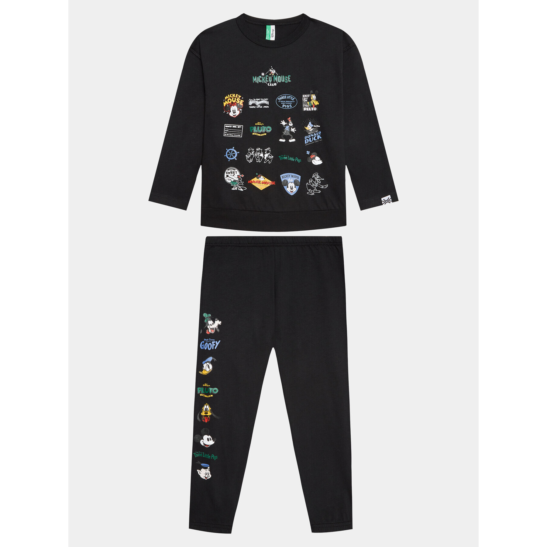 United Colors Of Benetton Pijama 3VR50P055 Negru Regular Fit - Pled.ro