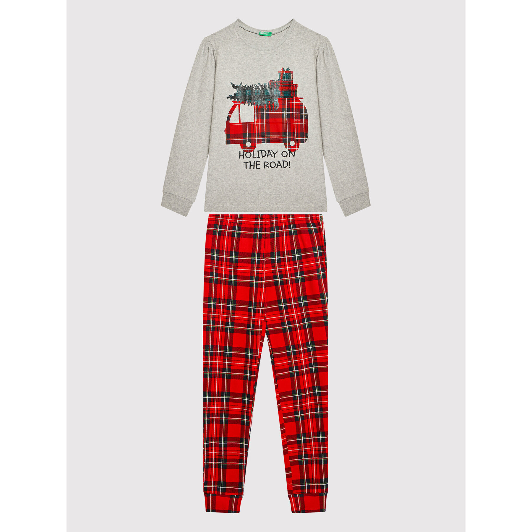 United Colors Of Benetton Pijama 3Z2C0P00F Gri Regular Fit - Pled.ro