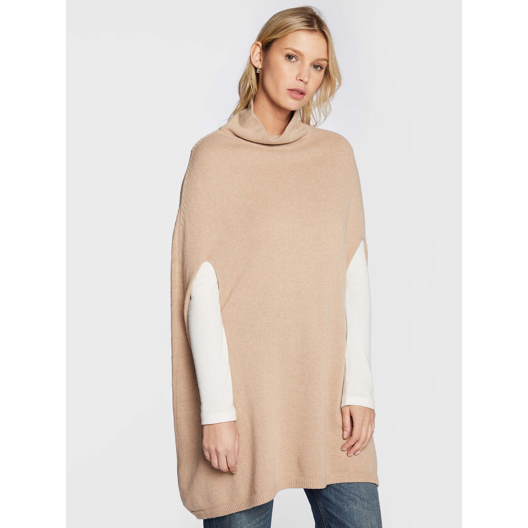 United Colors Of Benetton Poncho 1235DU007 Bej - Pled.ro