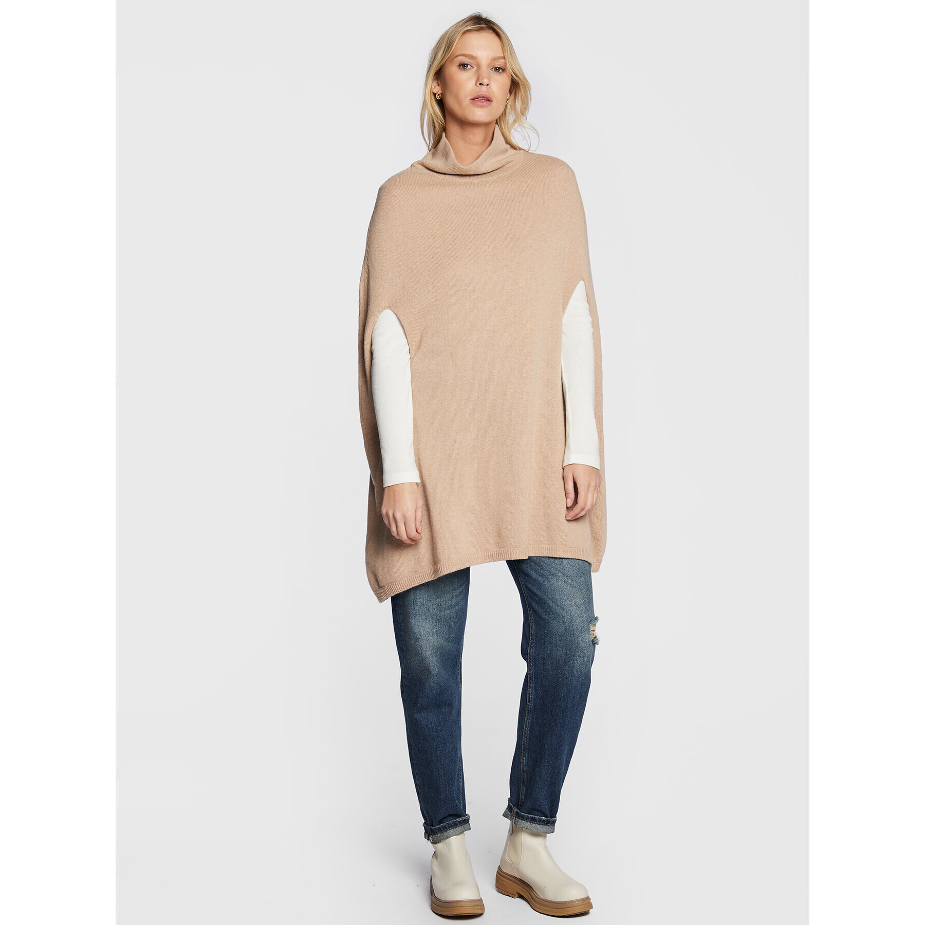 United Colors Of Benetton Poncho 1235DU007 Bej - Pled.ro