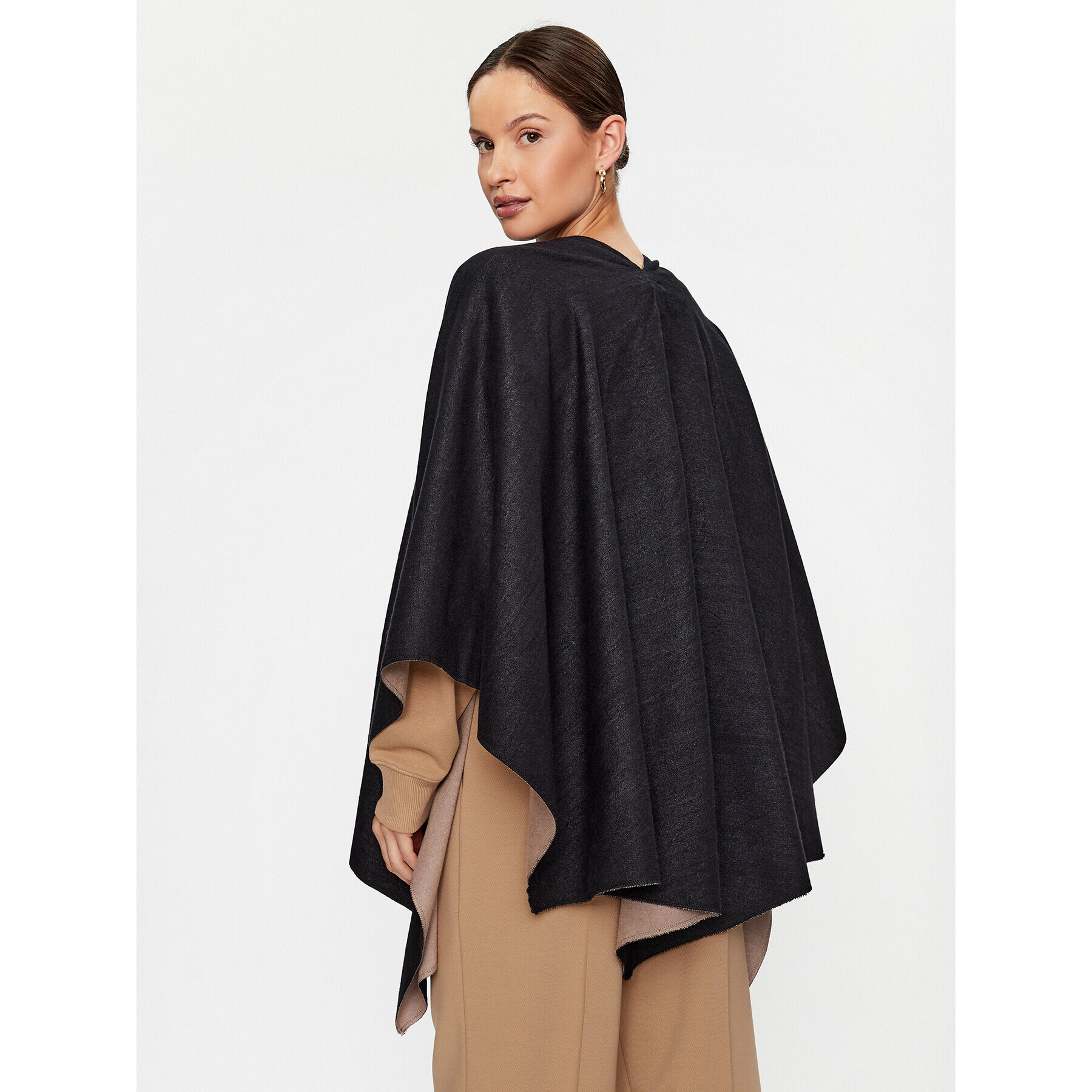 United Colors Of Benetton Poncho 6KBND5316 Negru - Pled.ro