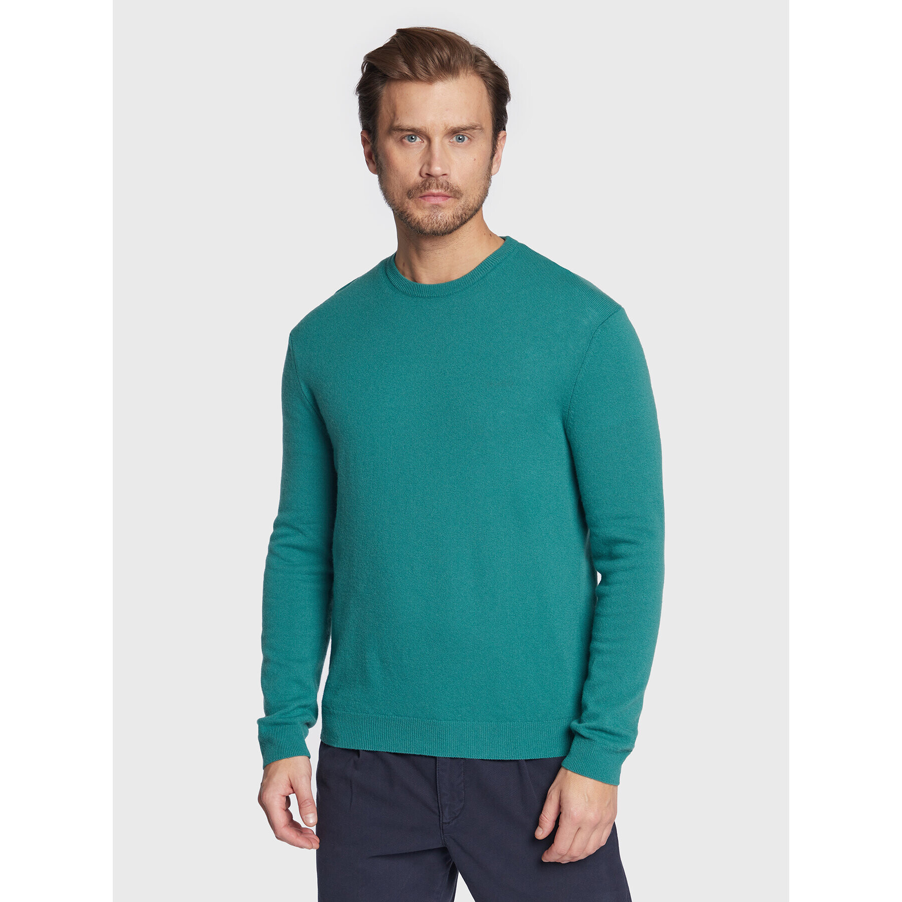 United Colors Of Benetton Pulover 1002U1G34 Verde Regular Fit - Pled.ro