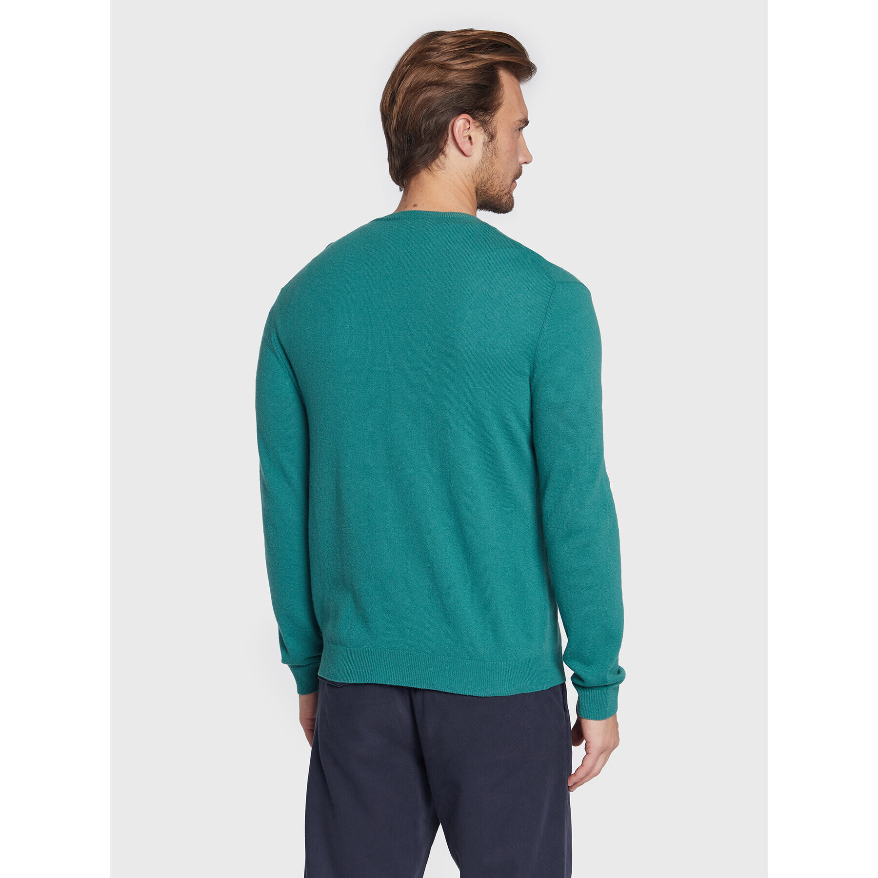 United Colors Of Benetton Pulover 1002U1G34 Verde Regular Fit - Pled.ro