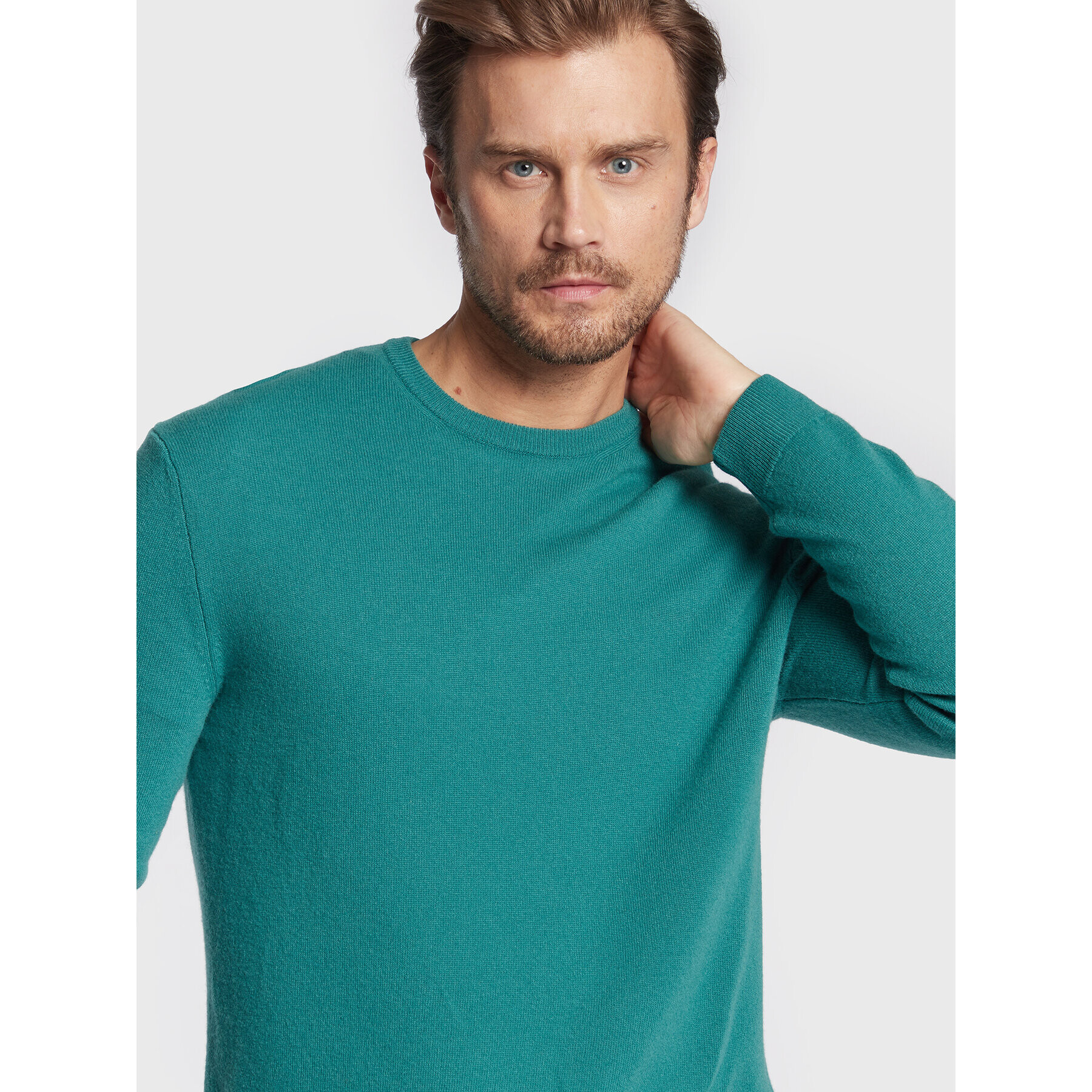 United Colors Of Benetton Pulover 1002U1G34 Verde Regular Fit - Pled.ro