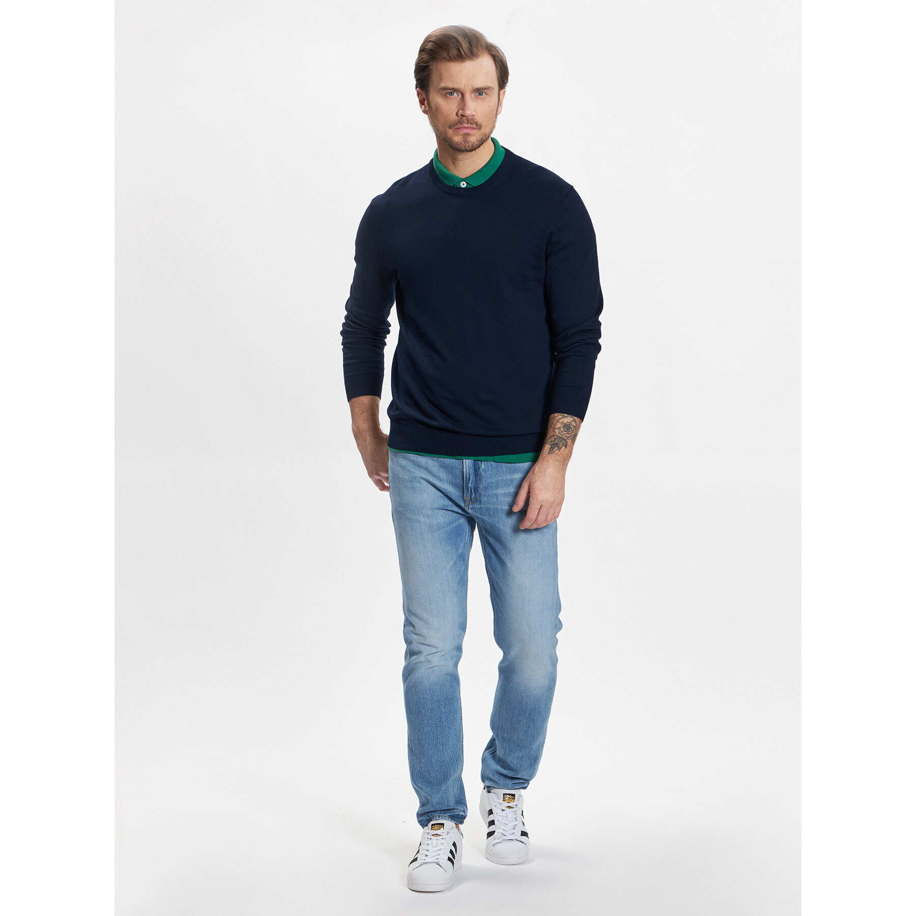 United Colors Of Benetton Pulover 1098U1I76 Bleumarin Regular Fit - Pled.ro