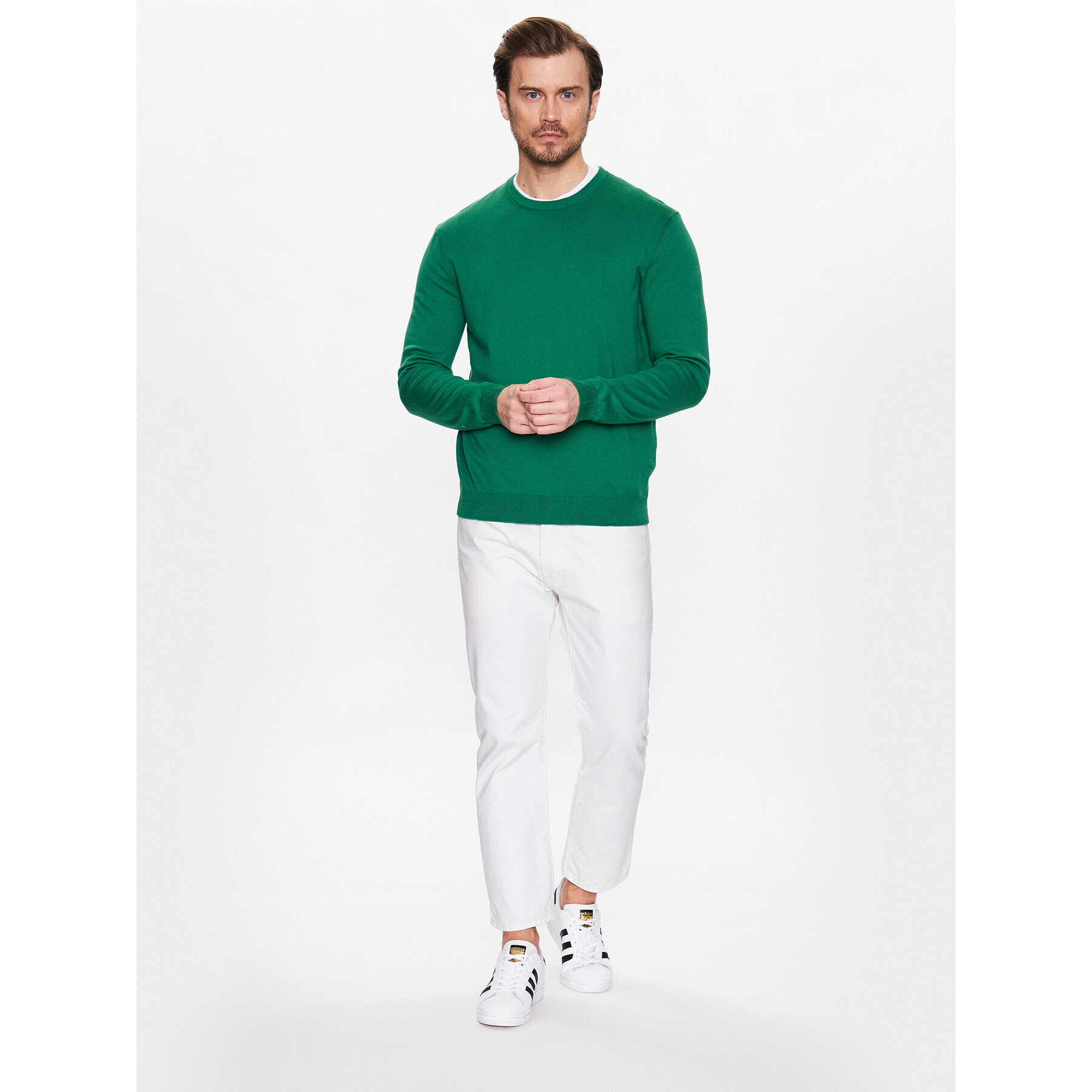 United Colors Of Benetton Pulover 1098U1I76 Verde Regular Fit - Pled.ro