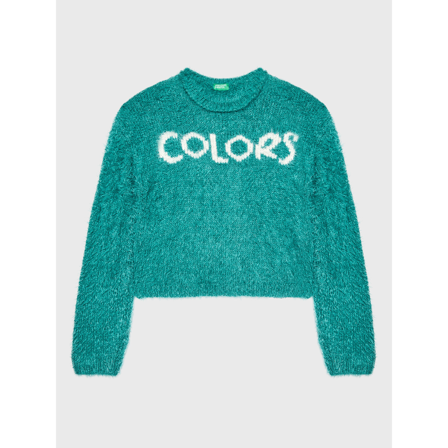 United Colors Of Benetton Pulover 1MAUQ102N Verde Regular Fit - Pled.ro