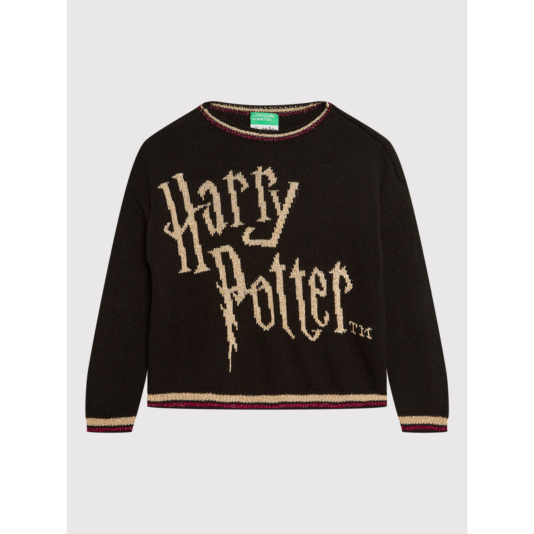 United Colors Of Benetton Pulover HARRY POTTER 1176Q100G Negru Regular Fit - Pled.ro