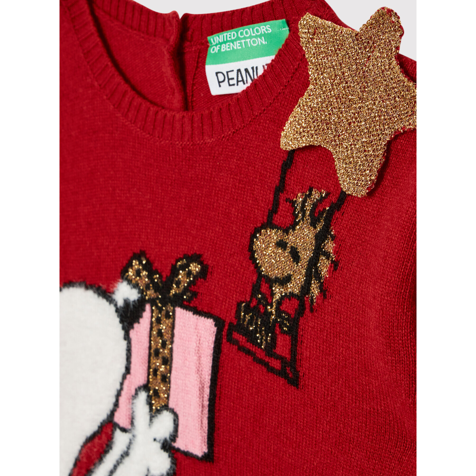 United Colors Of Benetton Pulover PEANUTS 1132Q1146 Roșu Regular Fit - Pled.ro