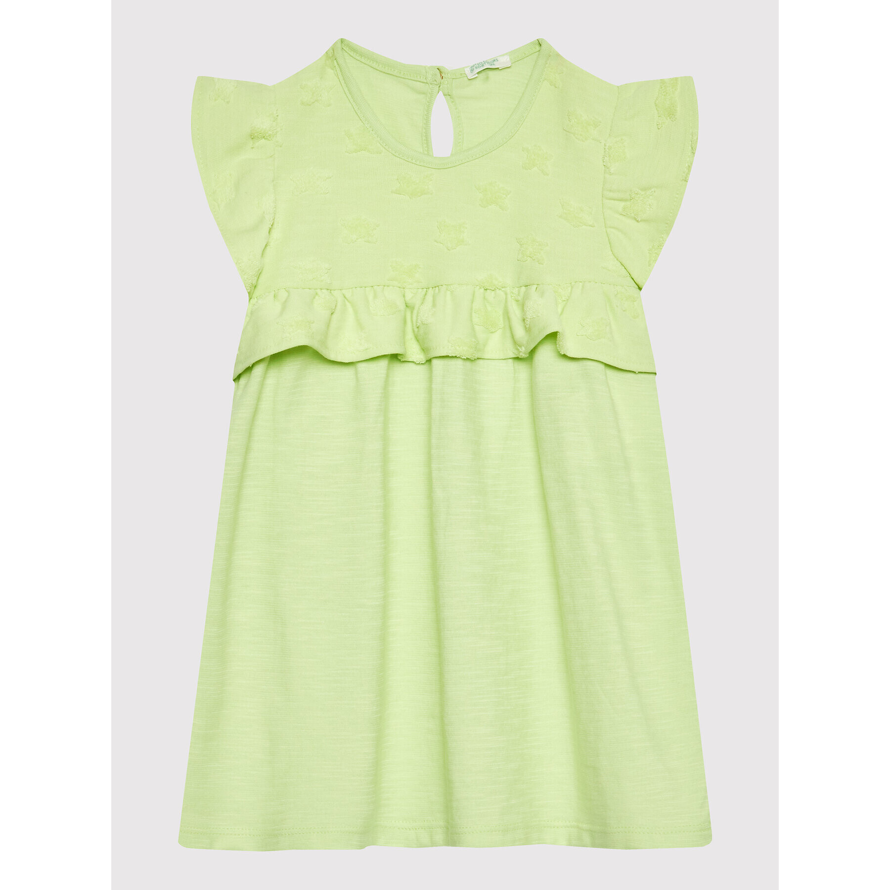 United Colors Of Benetton Rochie de zi 31KAAV001 Verde Regular Fit - Pled.ro