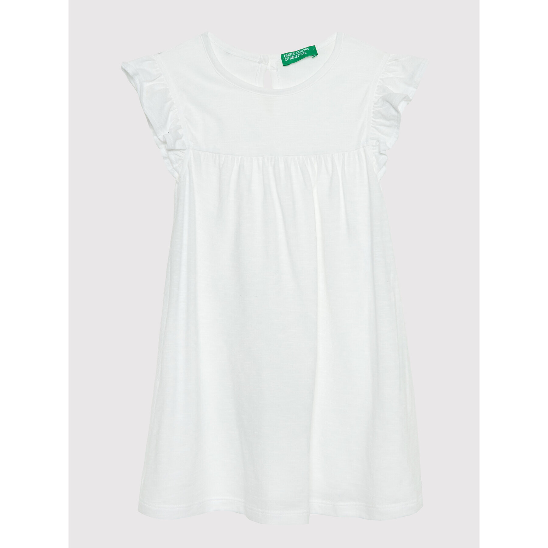 United Colors Of Benetton Rochie de vară 3Z7QGV002 Alb Regular Fit - Pled.ro